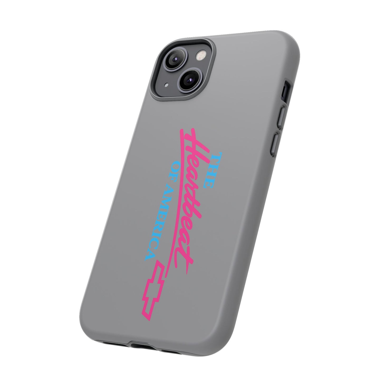 Silver “The Heartbeat of America” Retro Chevy Logo, Slim Protective Cover