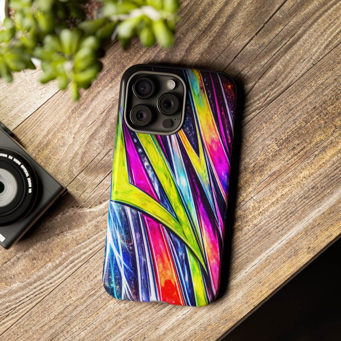 Neon Graffiti Phone Case | Tough Case, Vivid Abstract Street Art
