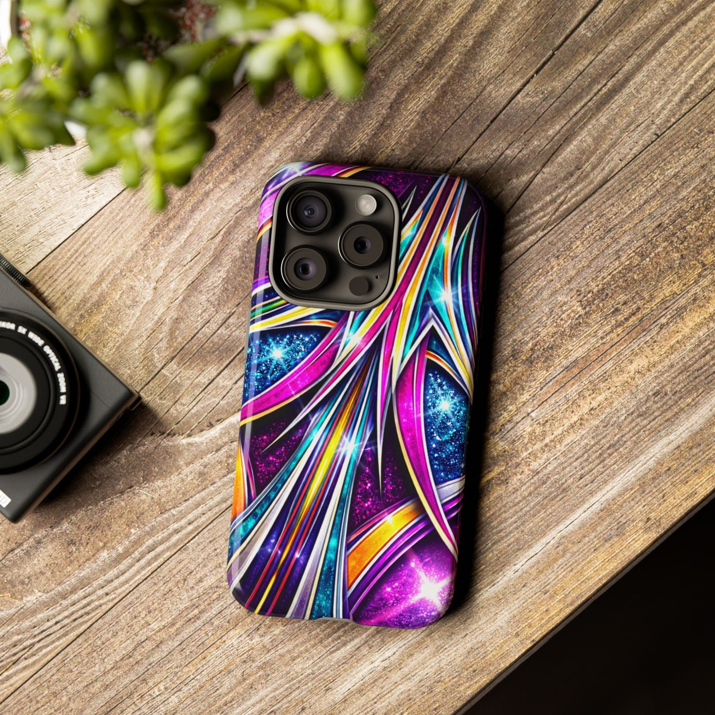 Custom Lowrider Pinstripe Swirl Tough Phone Case – Impact Resistant