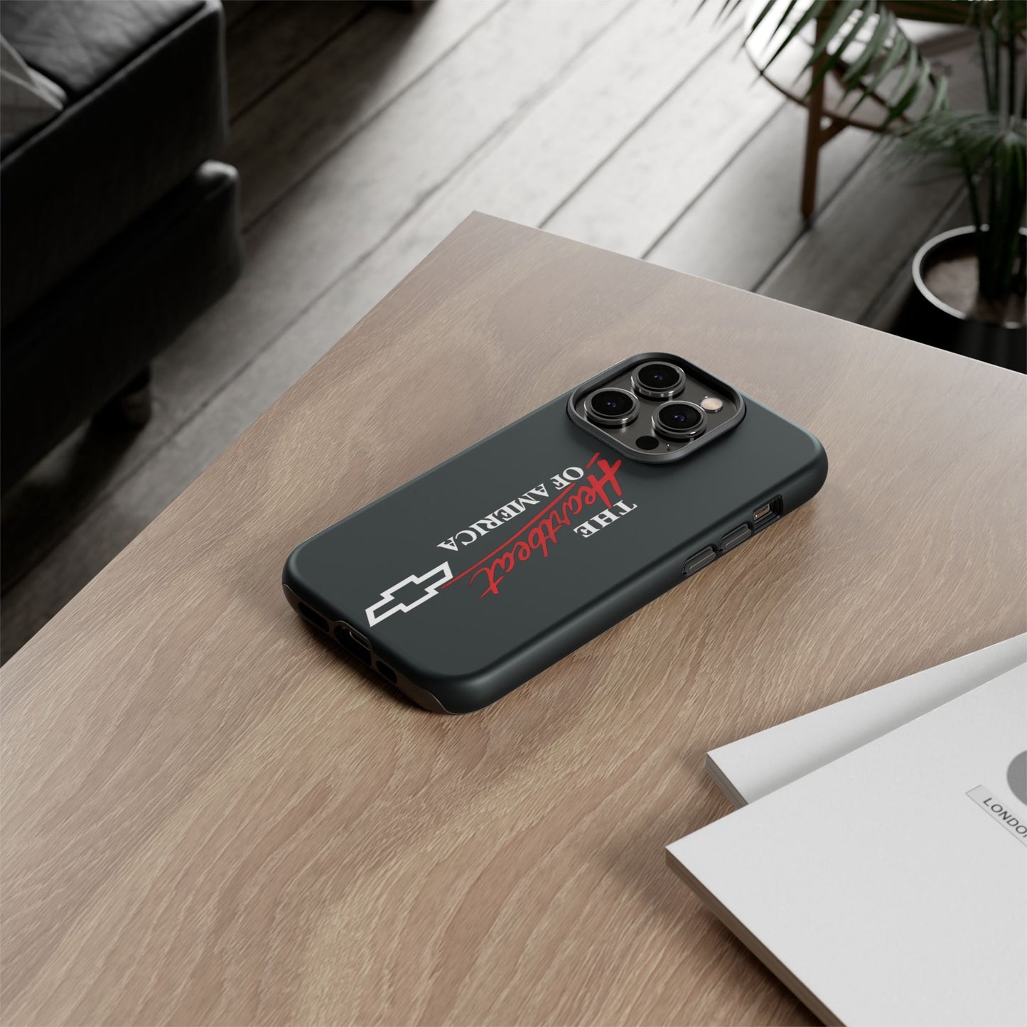 Chevy Phone Case, Tough Cases for Car Lovers, Vintage Style Cover, Heartbeat