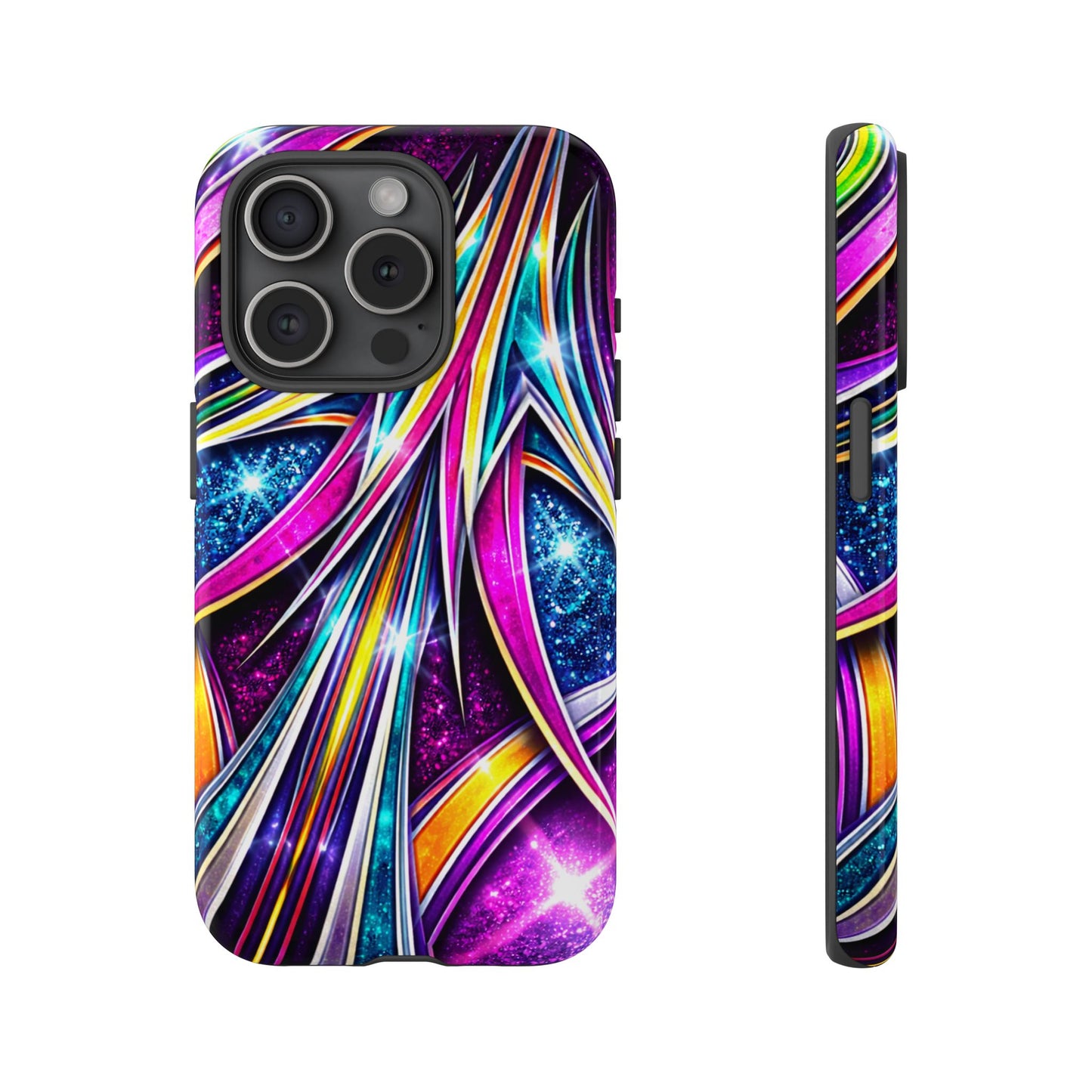 Custom Lowrider Pinstripe Swirl Tough Phone Case – Impact Resistant
