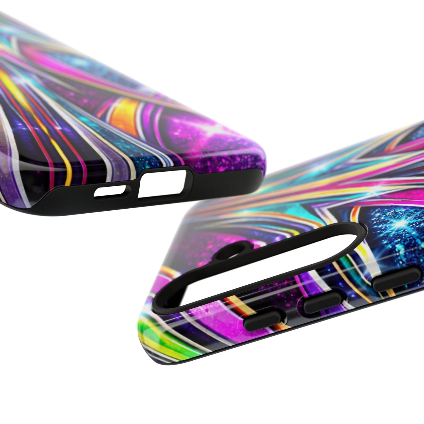 Custom Lowrider Pinstripe Swirl Tough Phone Case – Impact Resistant
