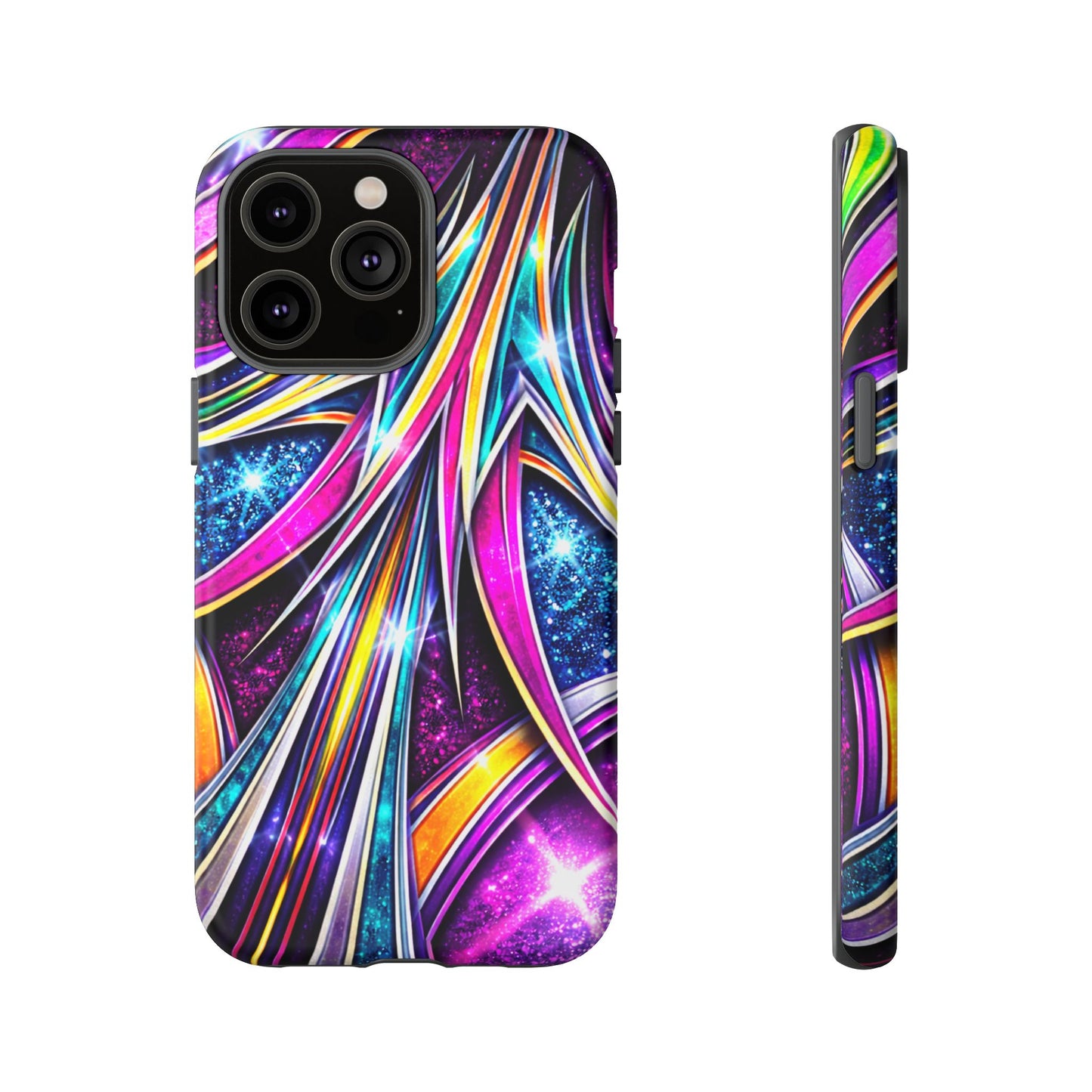 Custom Lowrider Pinstripe Swirl Tough Phone Case – Impact Resistant