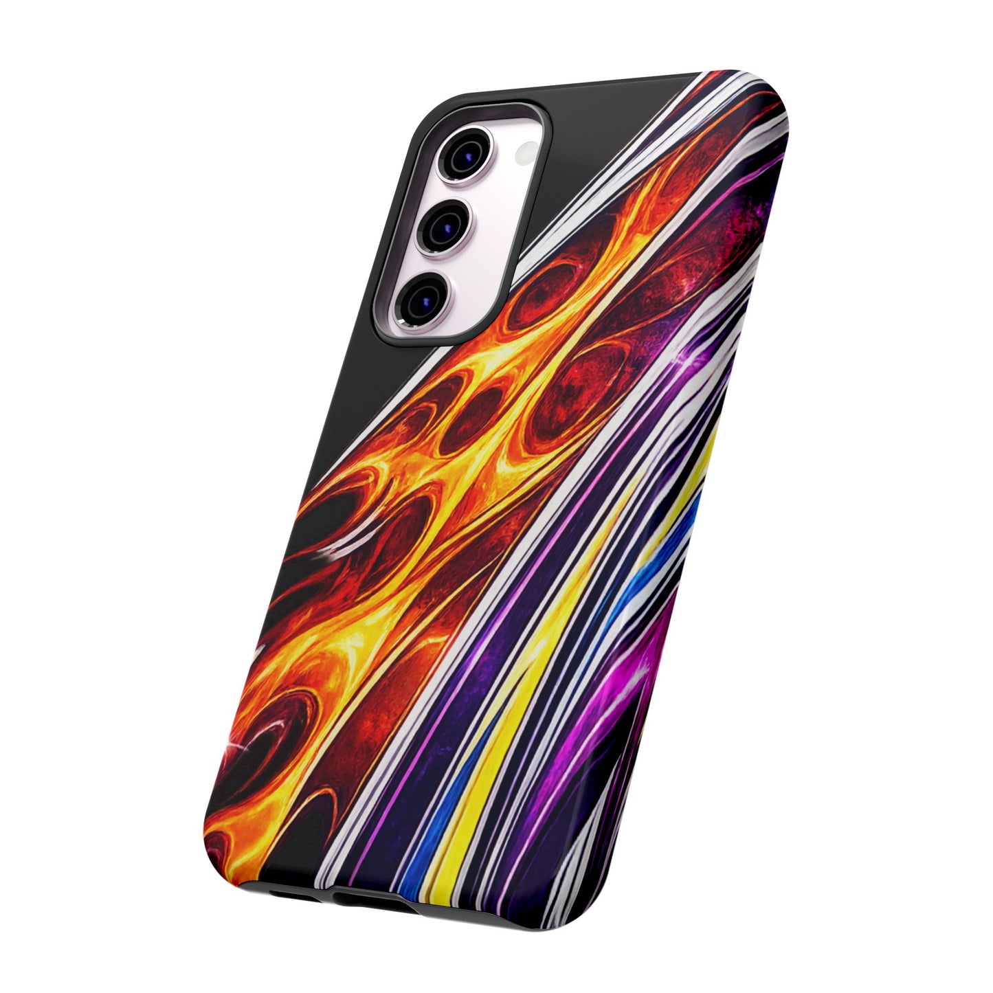 Flaming Abstract Stripes Tough Case | Colorful Phone Cover