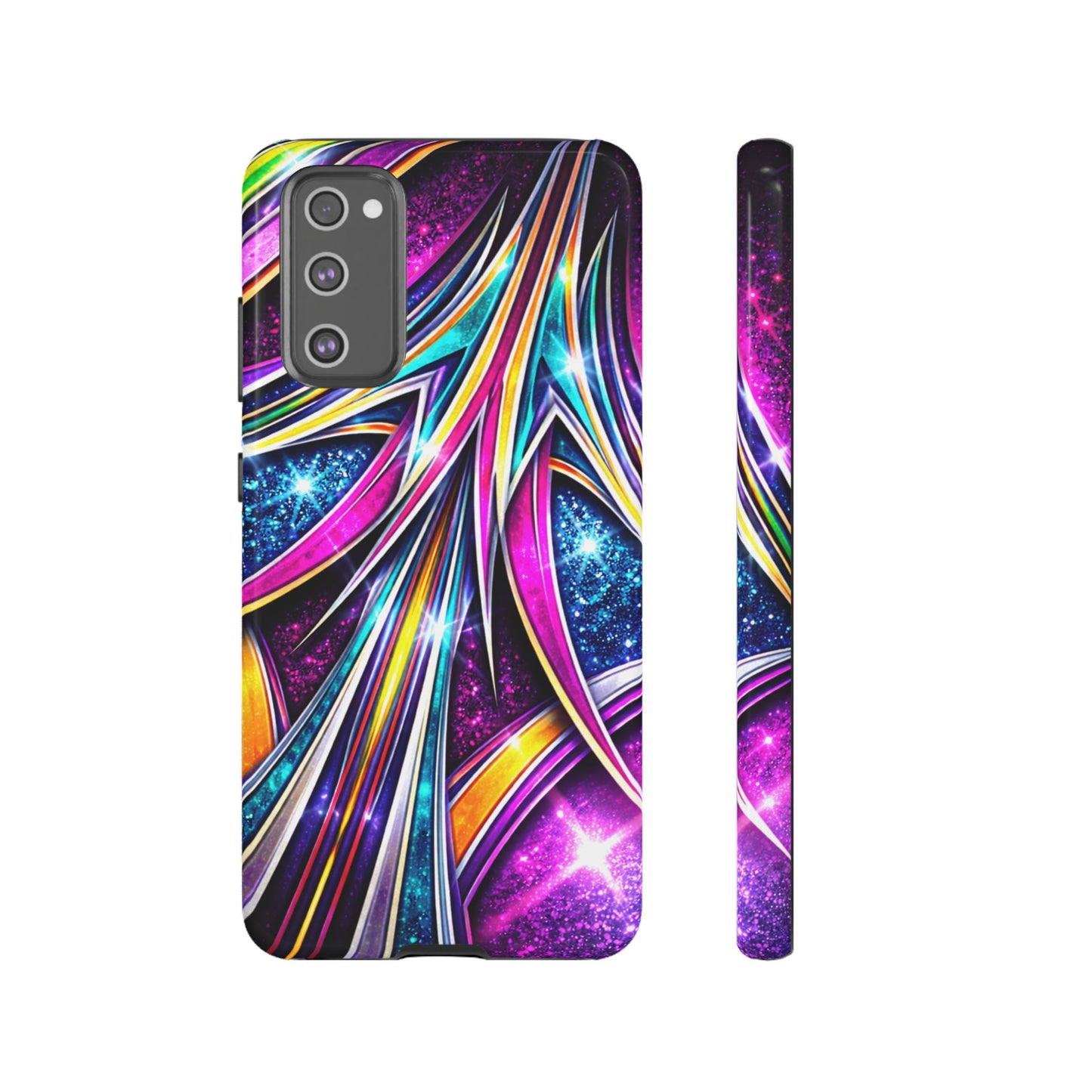 Custom Lowrider Pinstripe Swirl Tough Phone Case – Impact Resistant