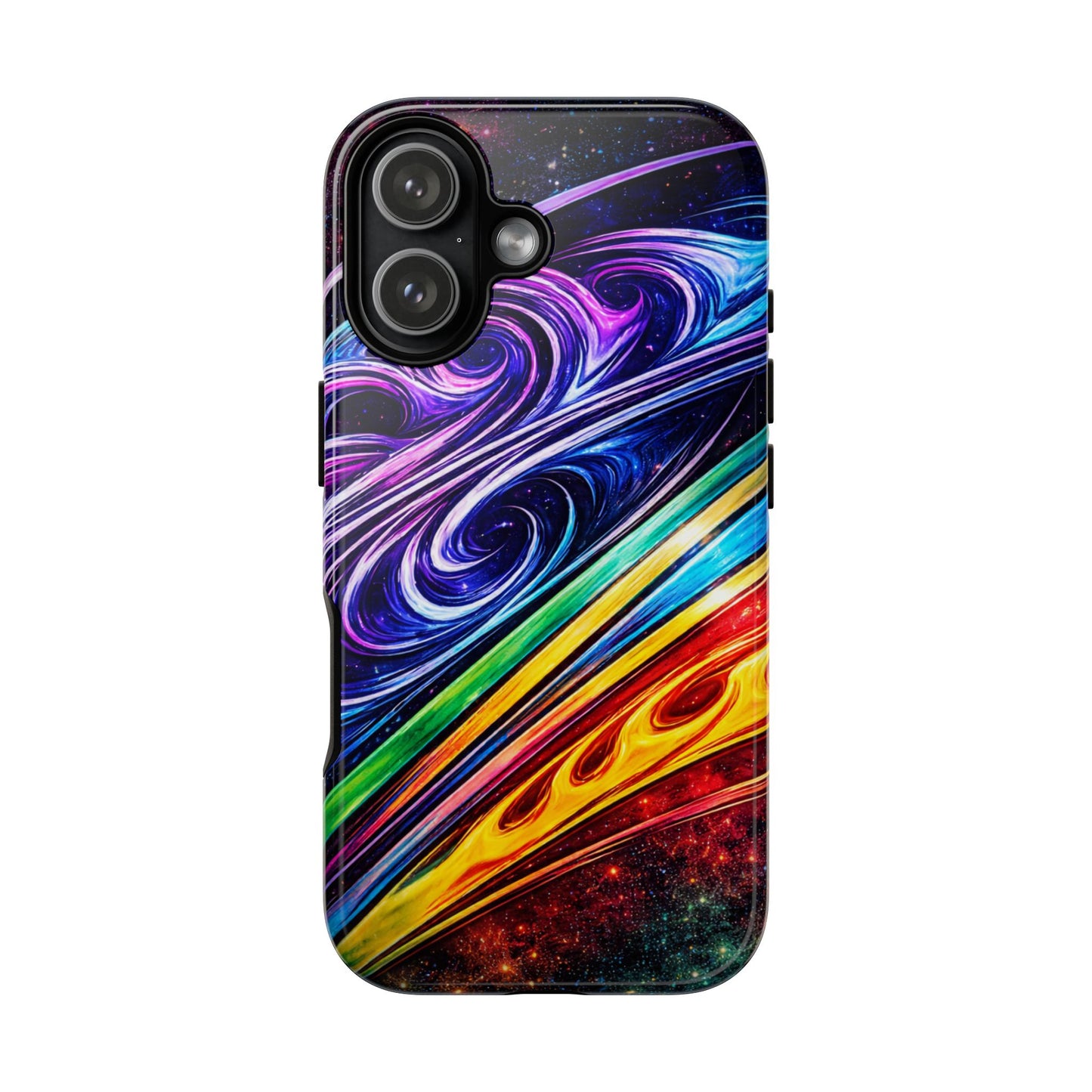 Abstract Cosmic Swirls phone case | Galaxy Rainbow Protective Case