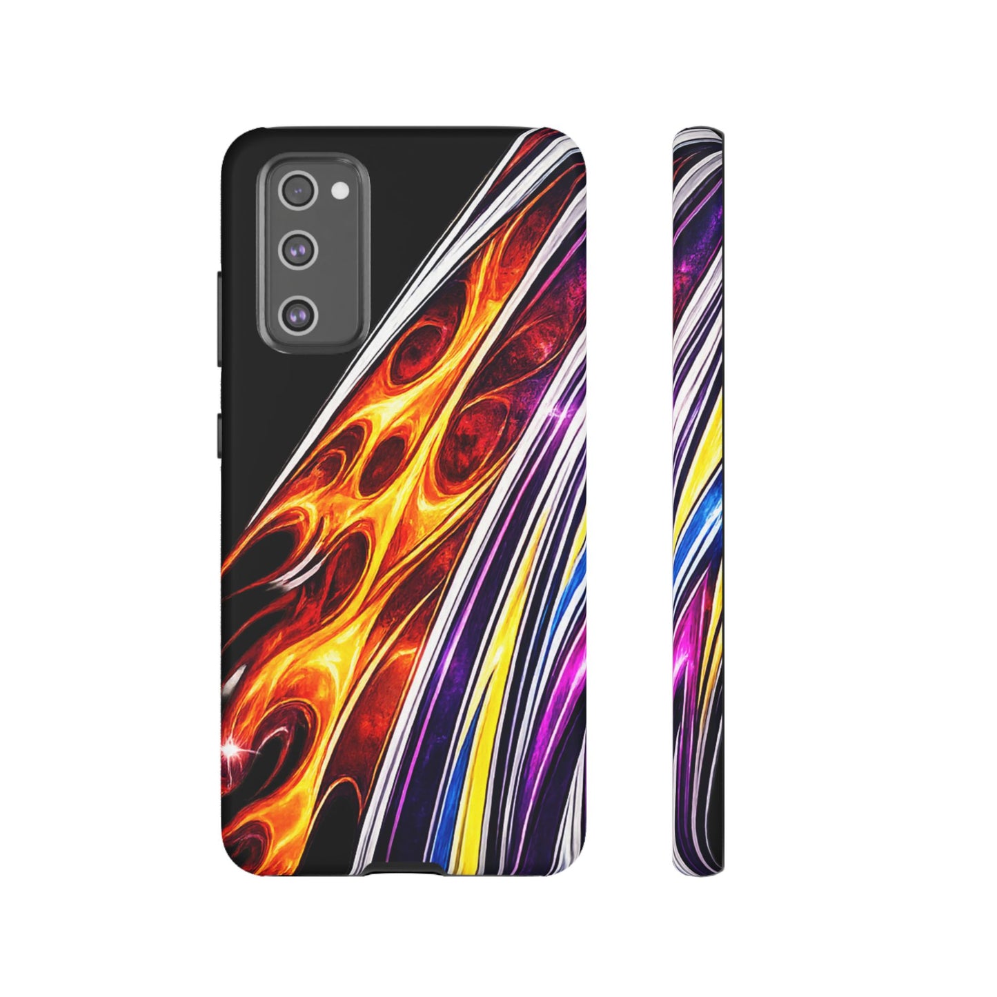 Flaming Abstract Stripes Tough Case | Colorful Phone Cover
