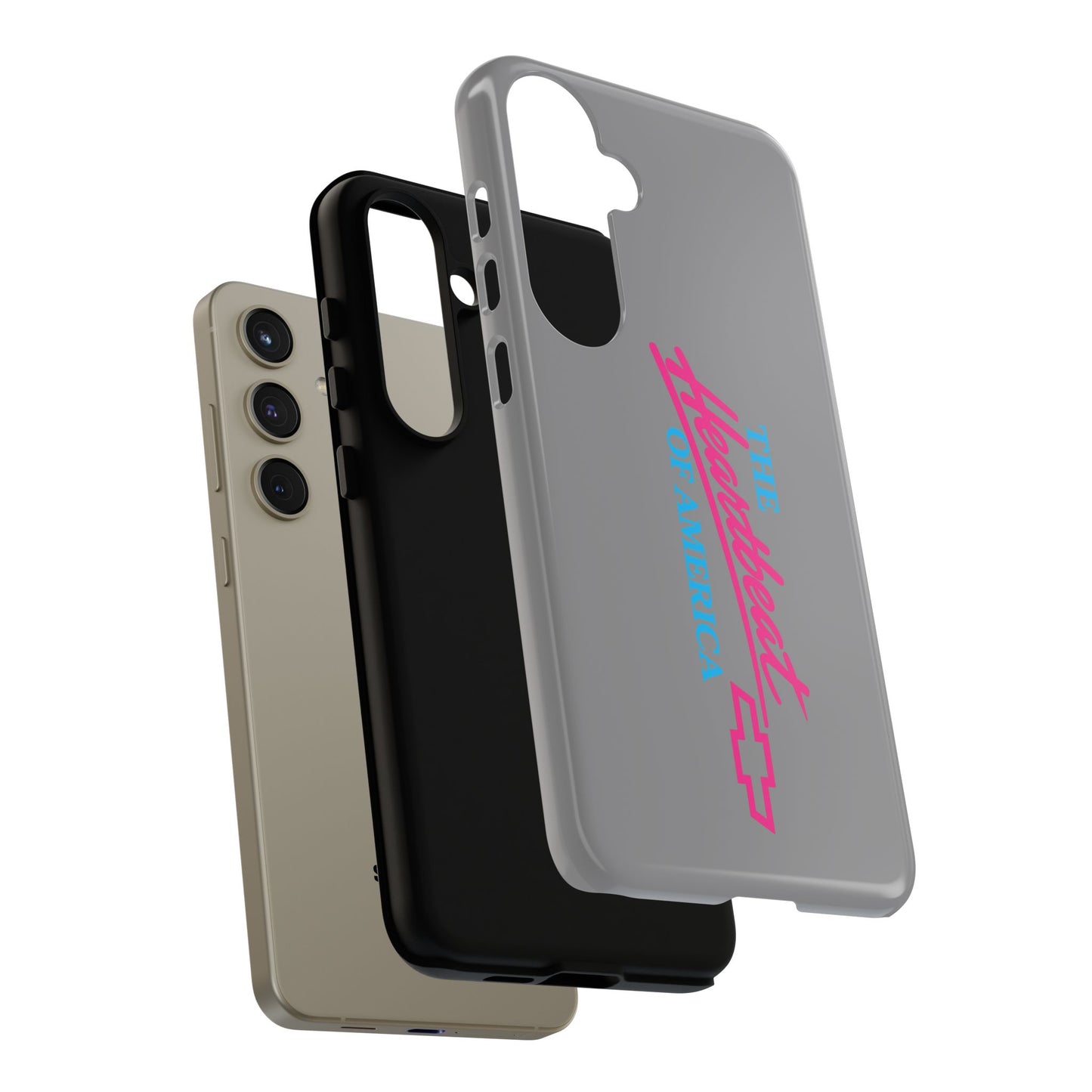 Silver “The Heartbeat of America” Retro Chevy Logo, Slim Protective Cover