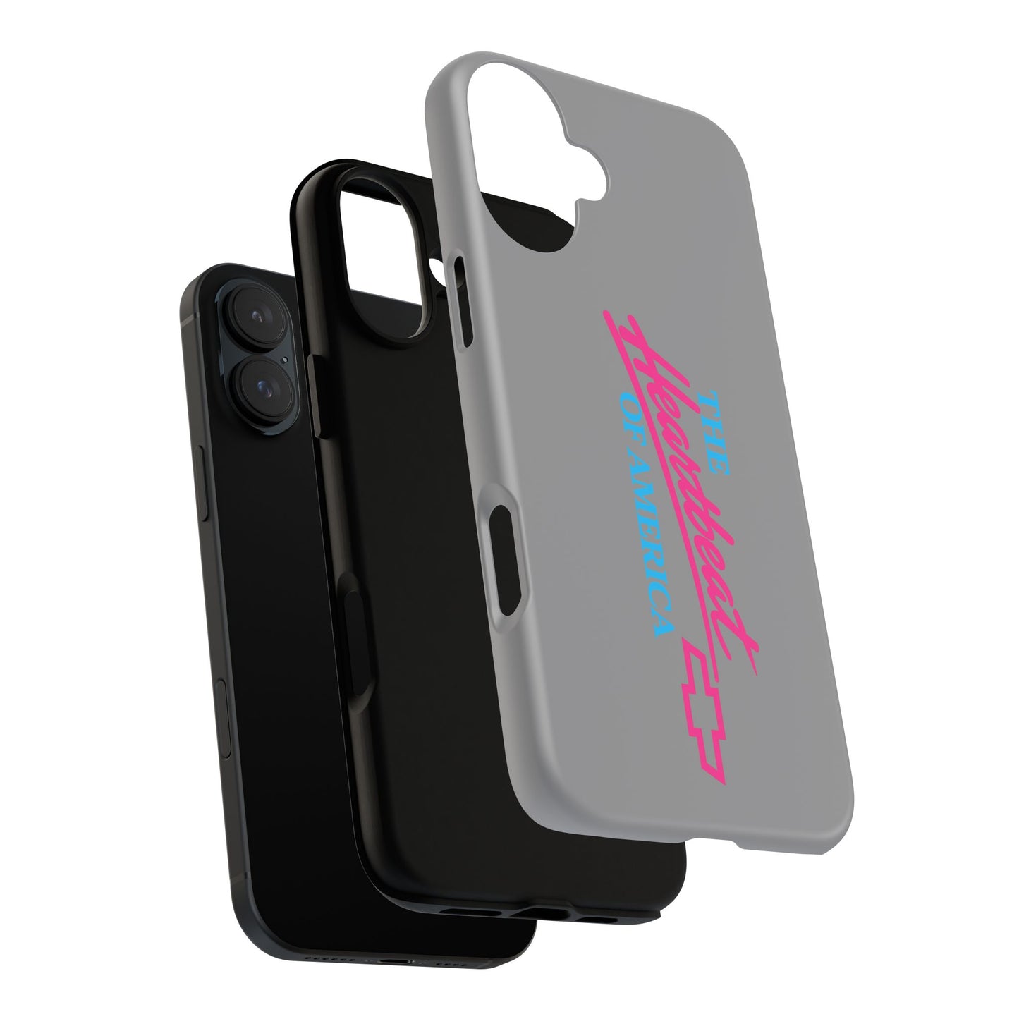Silver “The Heartbeat of America” Retro Chevy Logo, Slim Protective Cover