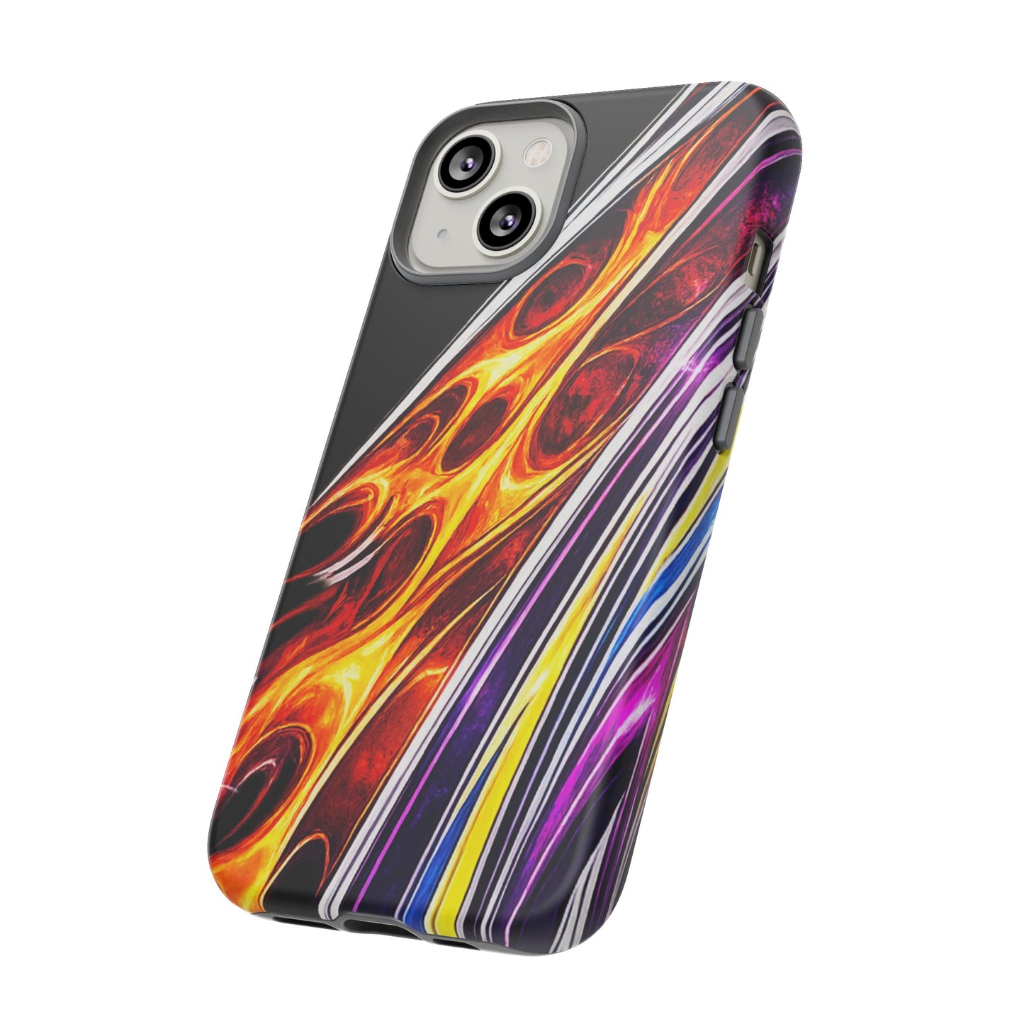 Flaming Abstract Stripes Tough Case | Colorful Phone Cover
