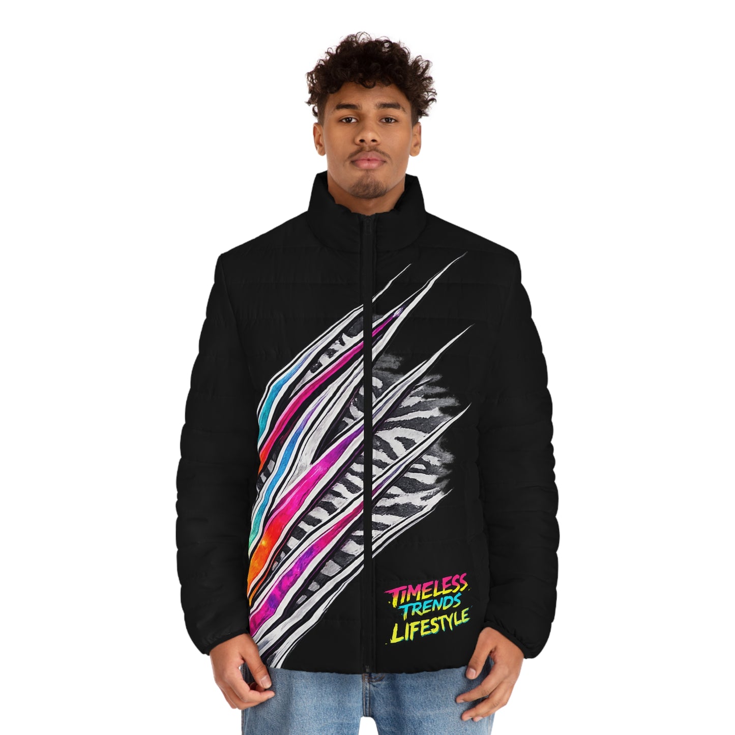 Minitruck Inspired Graphic Puffer Jacket Timeless Trends Lifestyle Outerwear