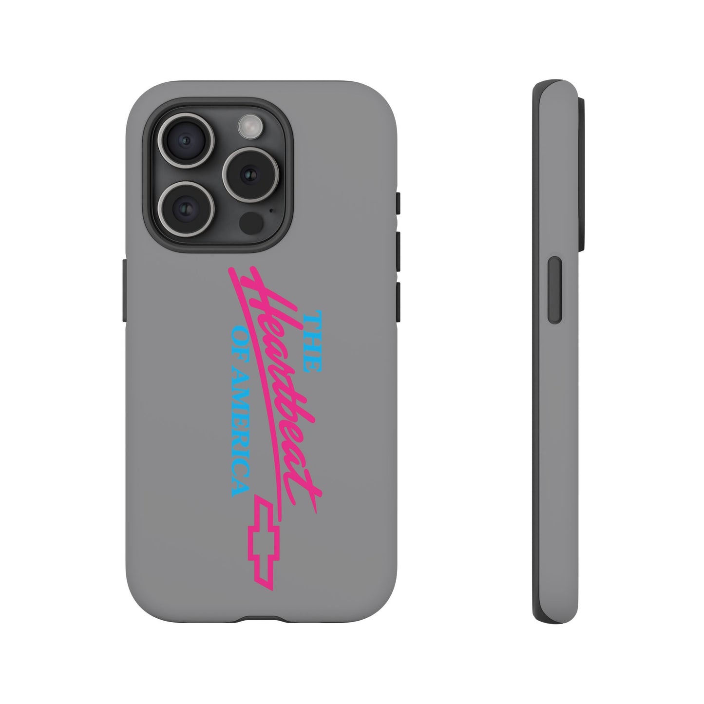 Silver “The Heartbeat of America” Retro Chevy Logo, Slim Protective Cover