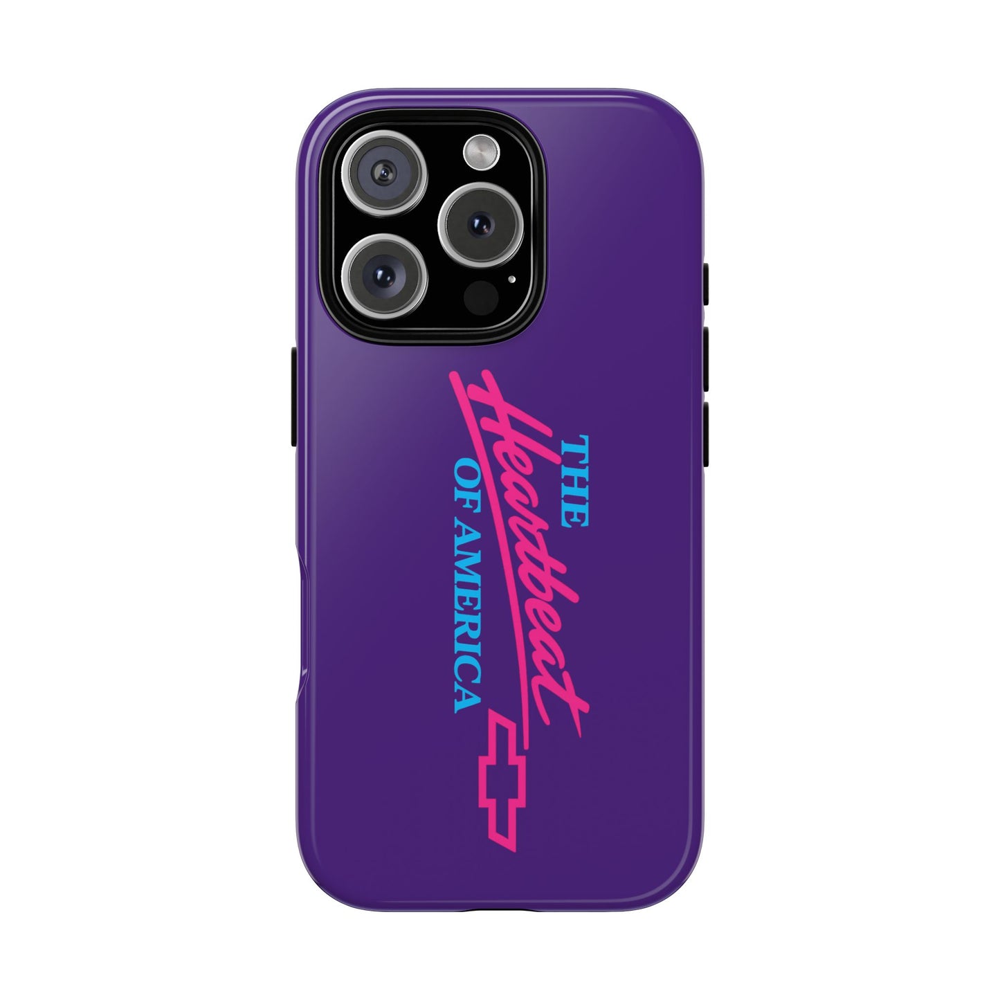 Purple  “The Heartbeat of America” Retro Chevy Logo, Slim Protective Cover