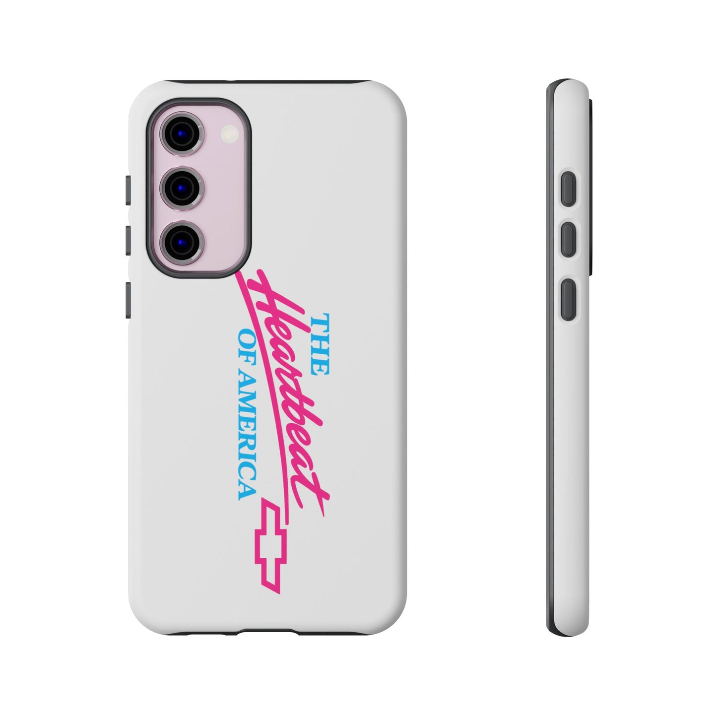 White  “The Heartbeat of America” Retro Chevy Logo, Slim Protective Cover