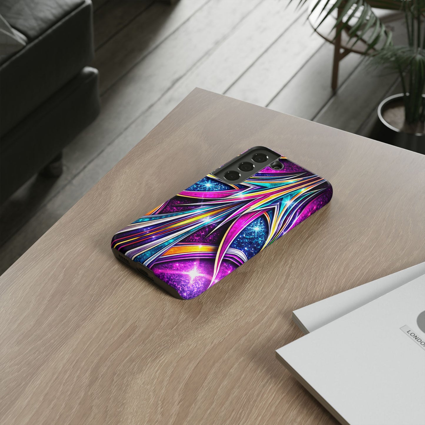 Custom Lowrider Pinstripe Swirl Tough Phone Case – Impact Resistant