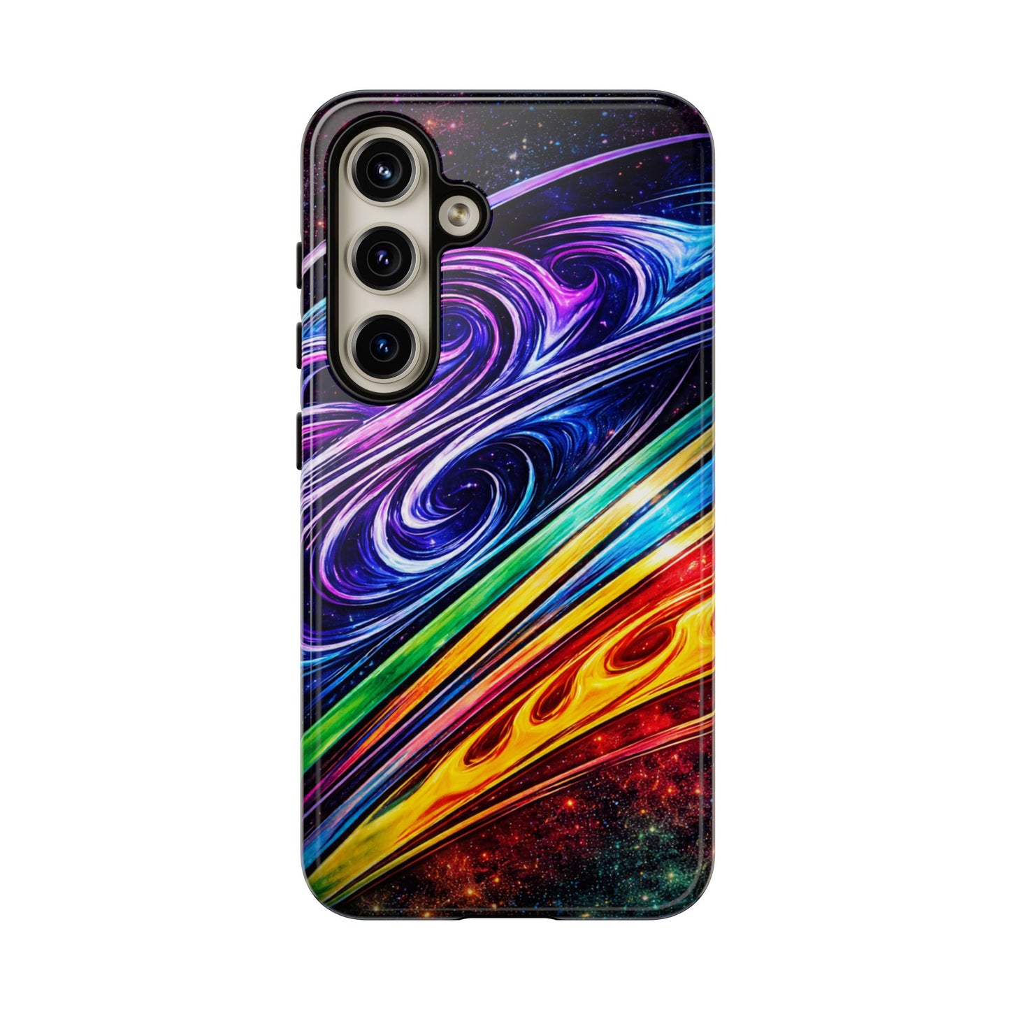 Abstract Cosmic Swirls phone case | Galaxy Rainbow Protective Case