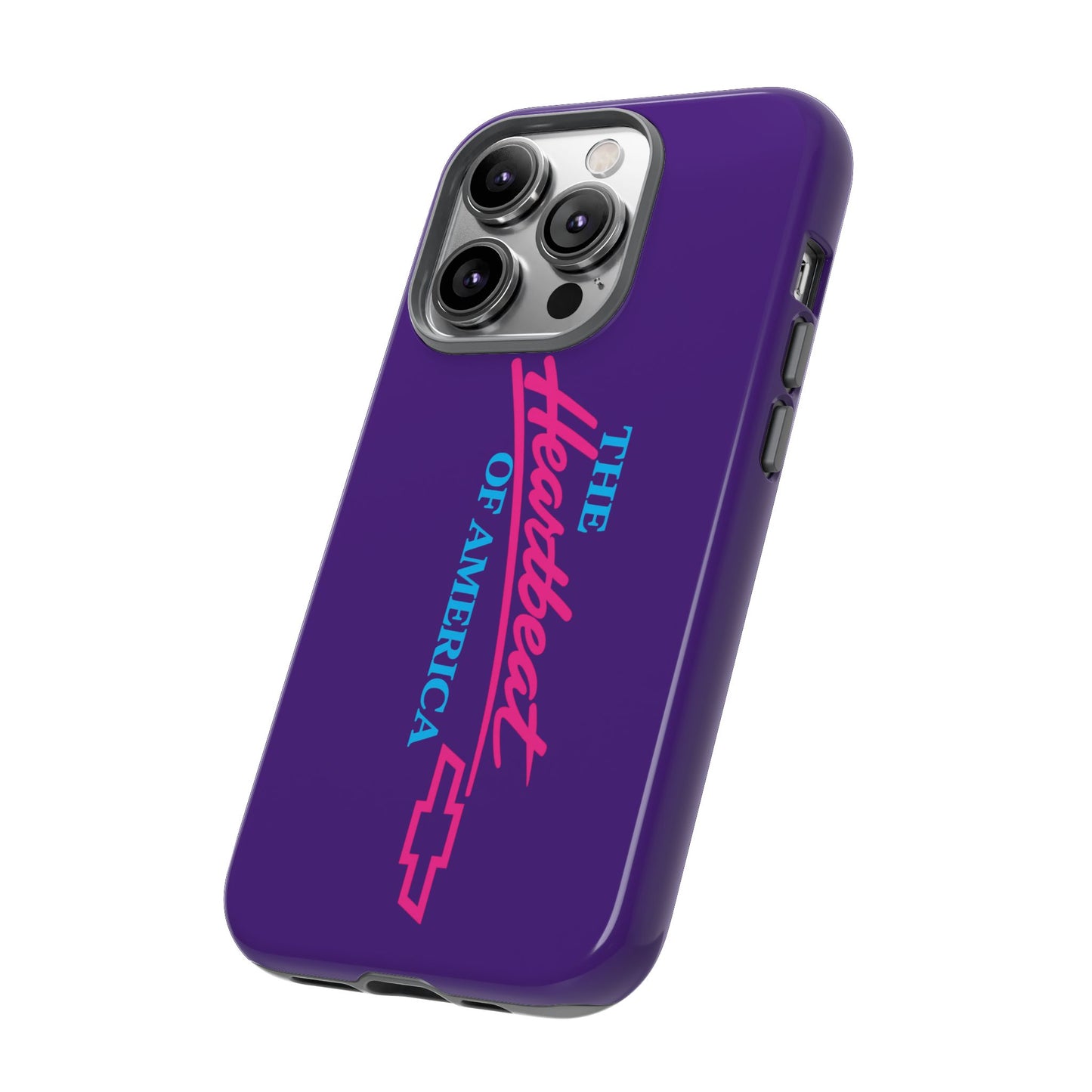 Purple  “The Heartbeat of America” Retro Chevy Logo, Slim Protective Cover