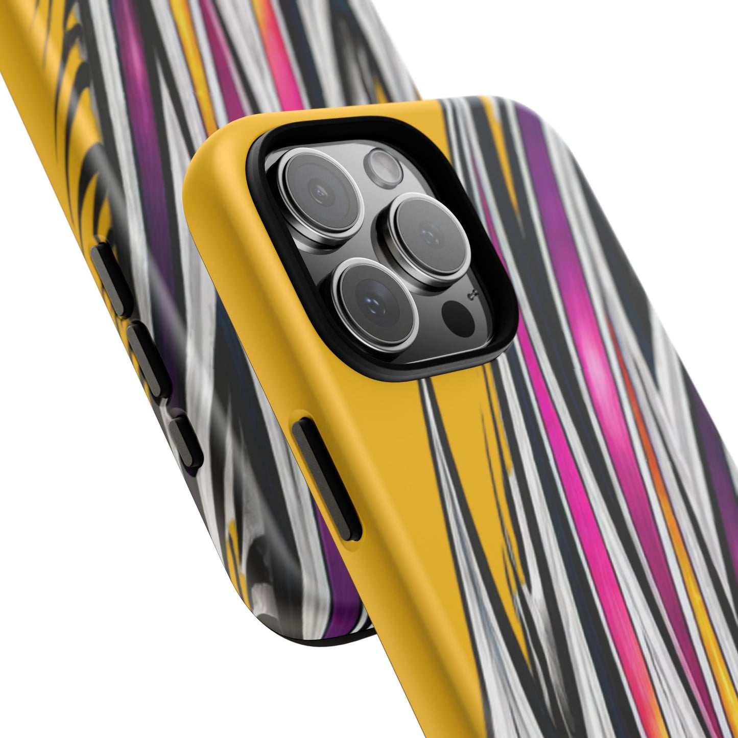 Yellow Abstract Stripes Phone Case | Tough Protective Phone Case