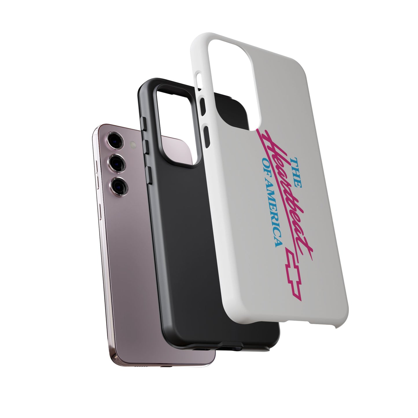 White  “The Heartbeat of America” Retro Chevy Logo, Slim Protective Cover