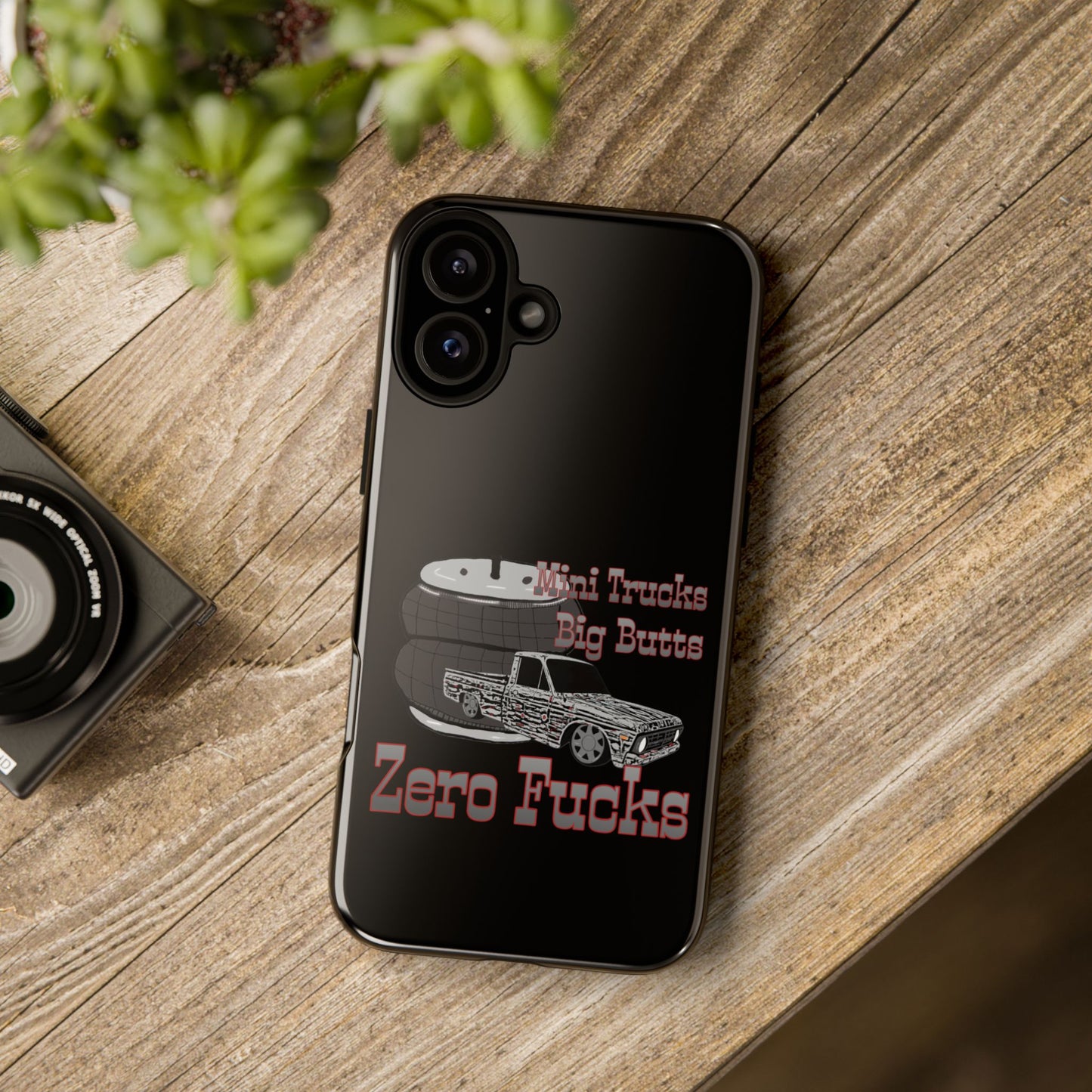 Funny Phone Case - Mini Trucks Big Butts Zero F@cks, Gift for Truck Lovers, Car