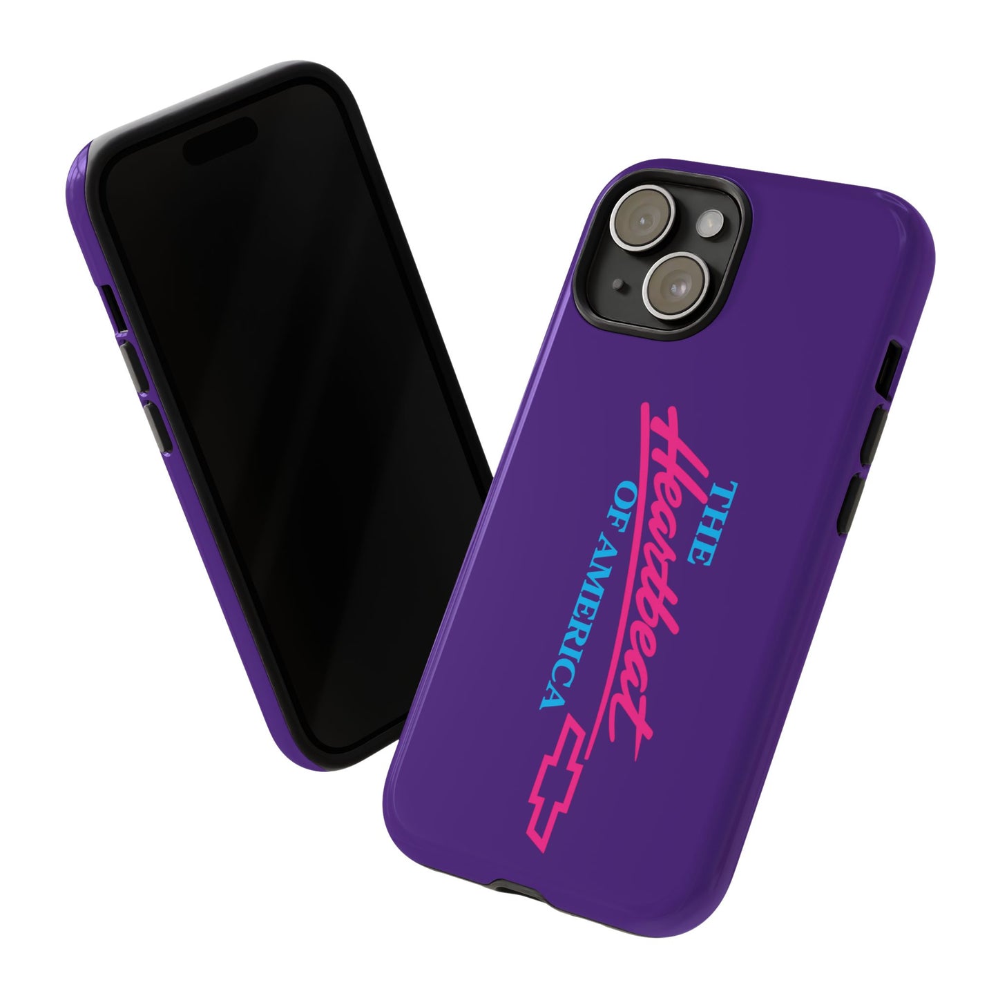 Purple  “The Heartbeat of America” Retro Chevy Logo, Slim Protective Cover