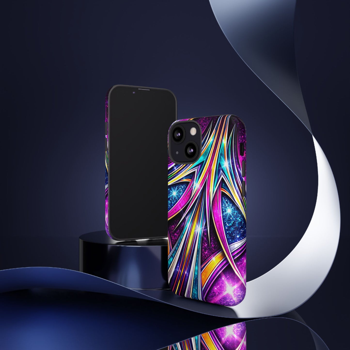 Custom Lowrider Pinstripe Swirl Tough Phone Case – Impact Resistant