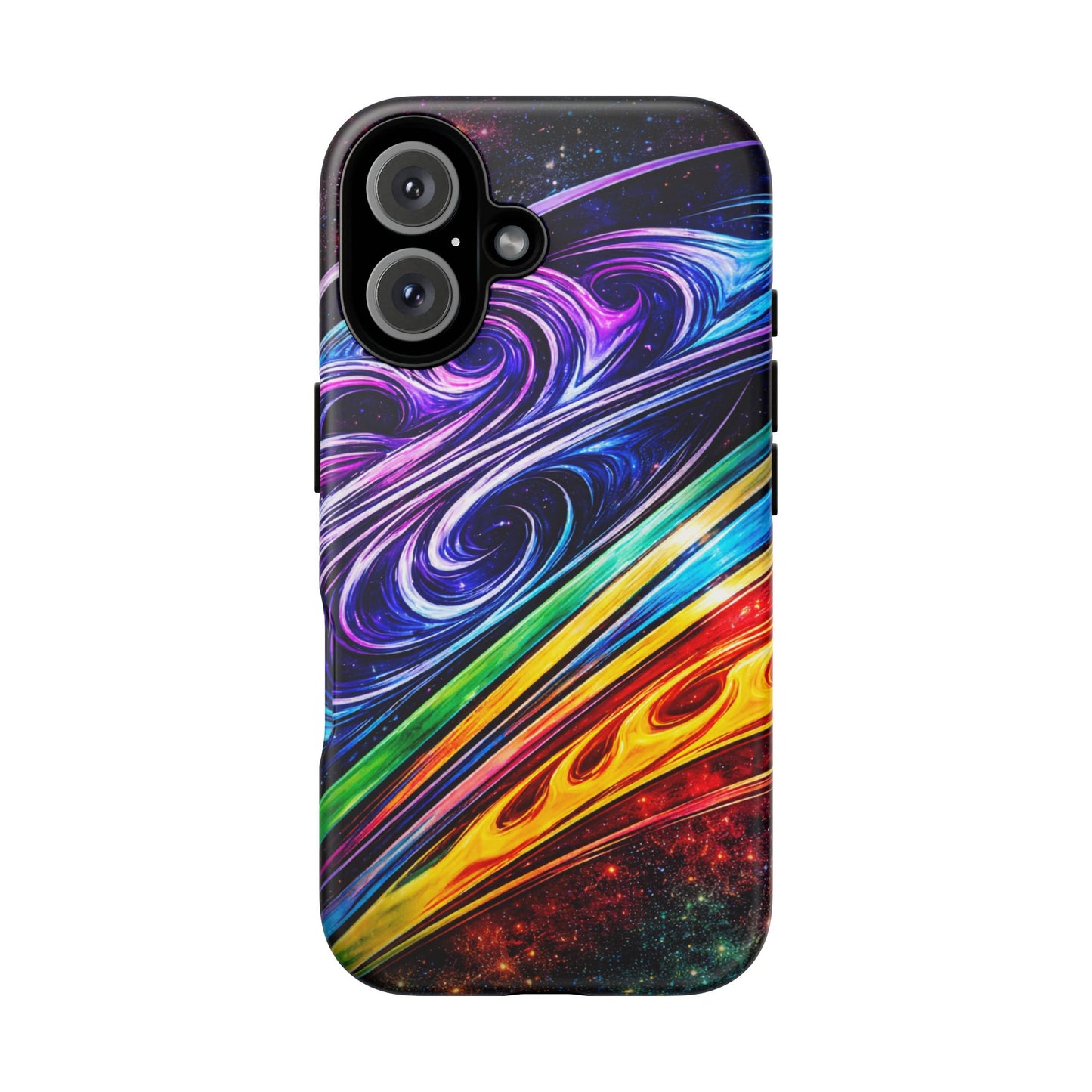 Abstract Cosmic Swirls phone case | Galaxy Rainbow Protective Case