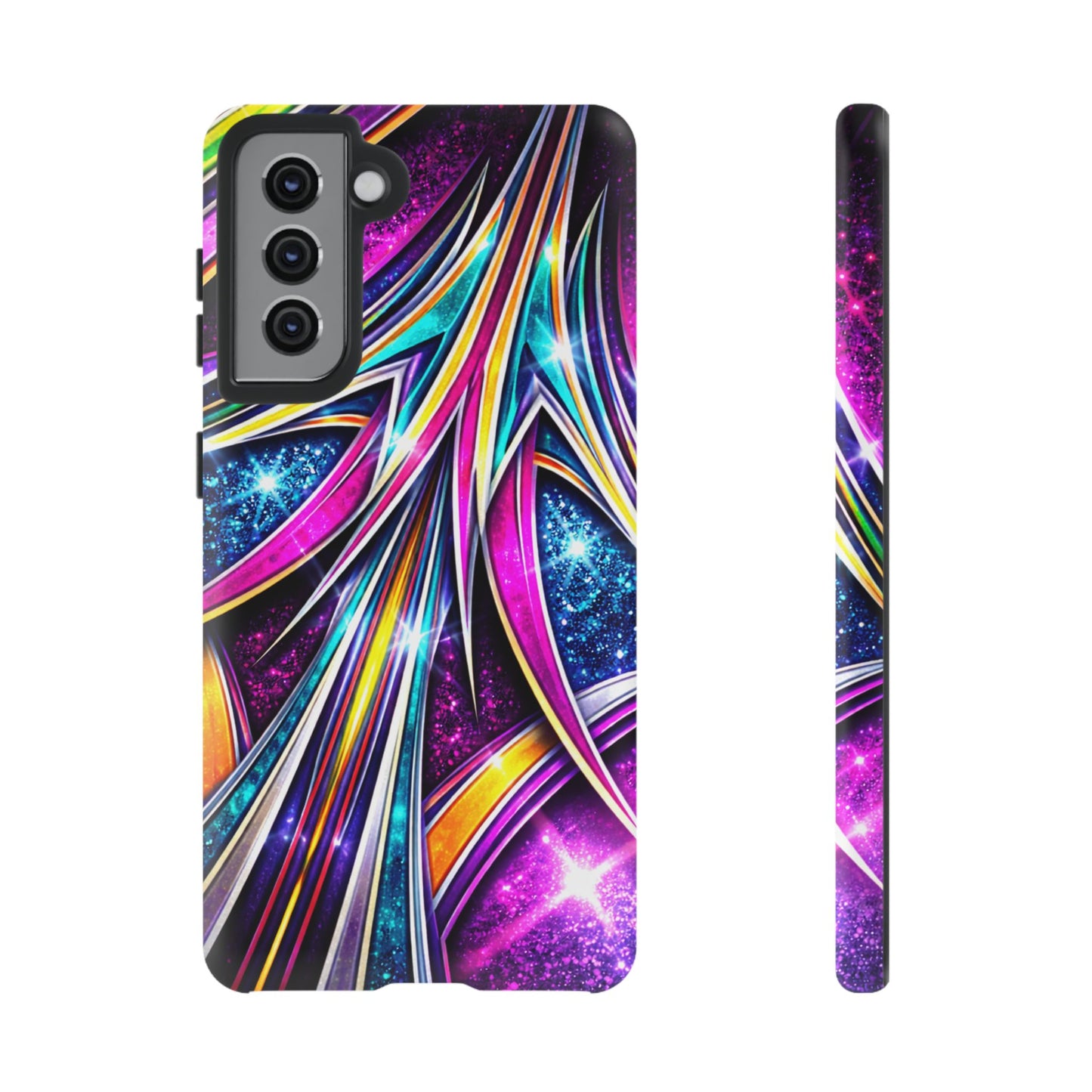 Custom Lowrider Pinstripe Swirl Tough Phone Case – Impact Resistant