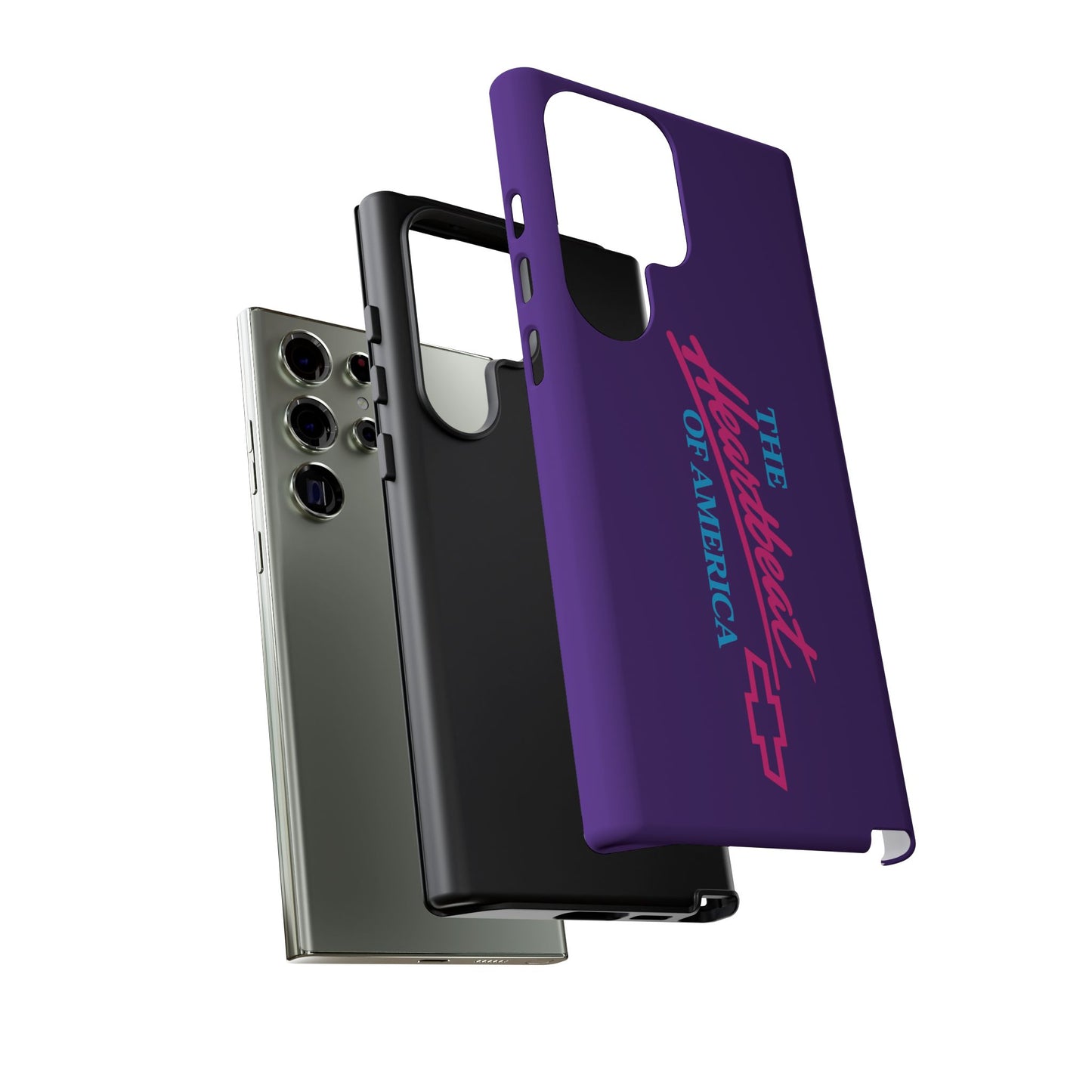 Purple  “The Heartbeat of America” Retro Chevy Logo, Slim Protective Cover