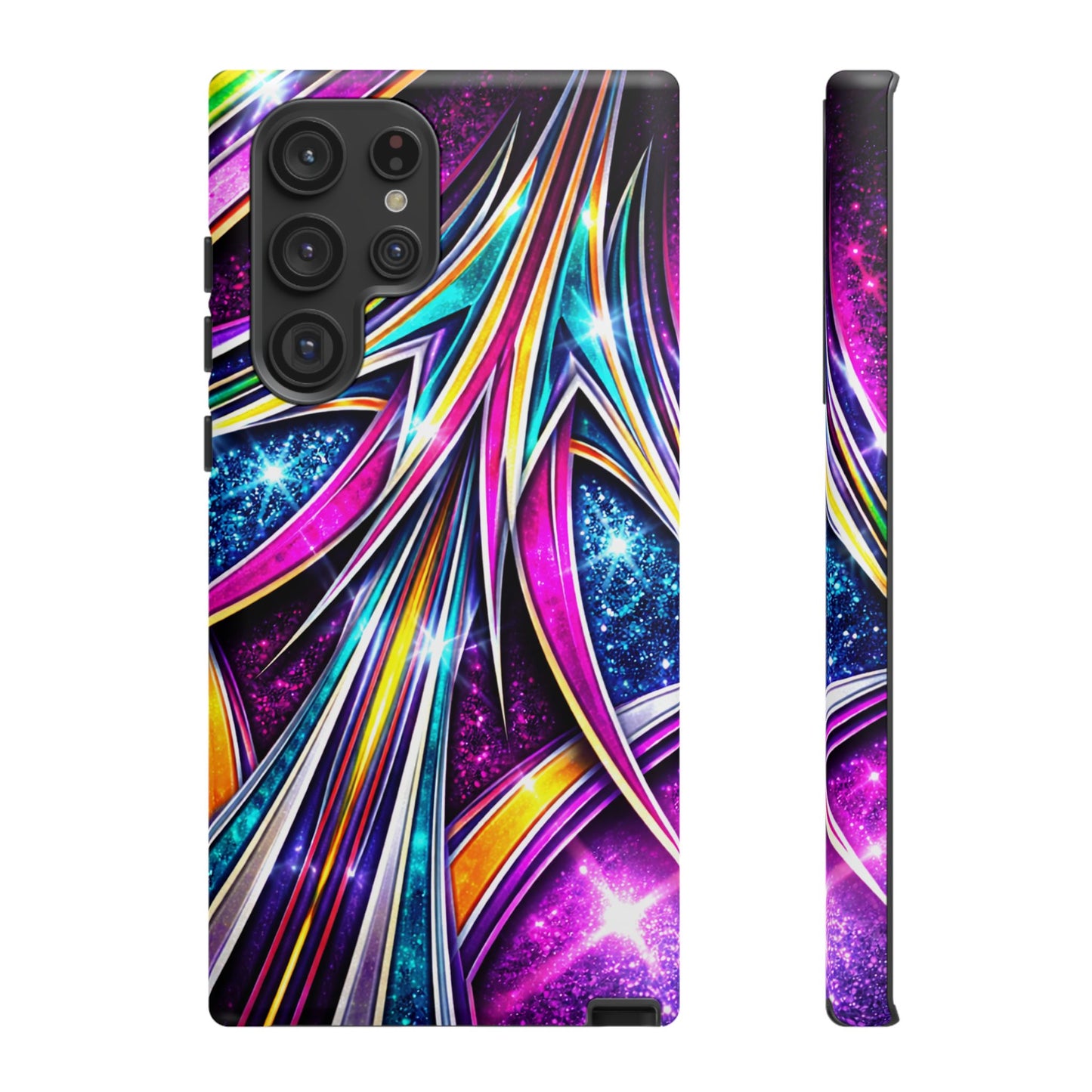Custom Lowrider Pinstripe Swirl Tough Phone Case – Impact Resistant