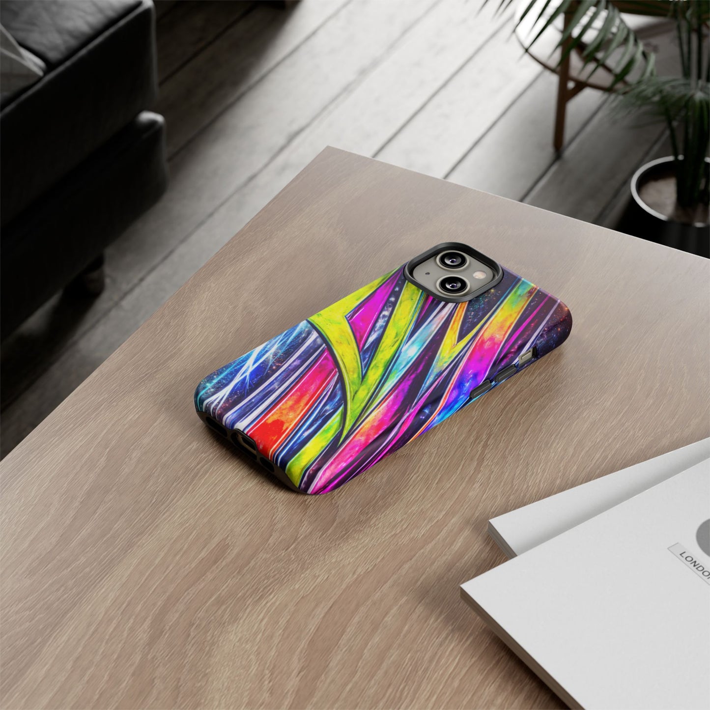 Neon Graffiti Phone Case | Tough Case, Vivid Abstract Street Art