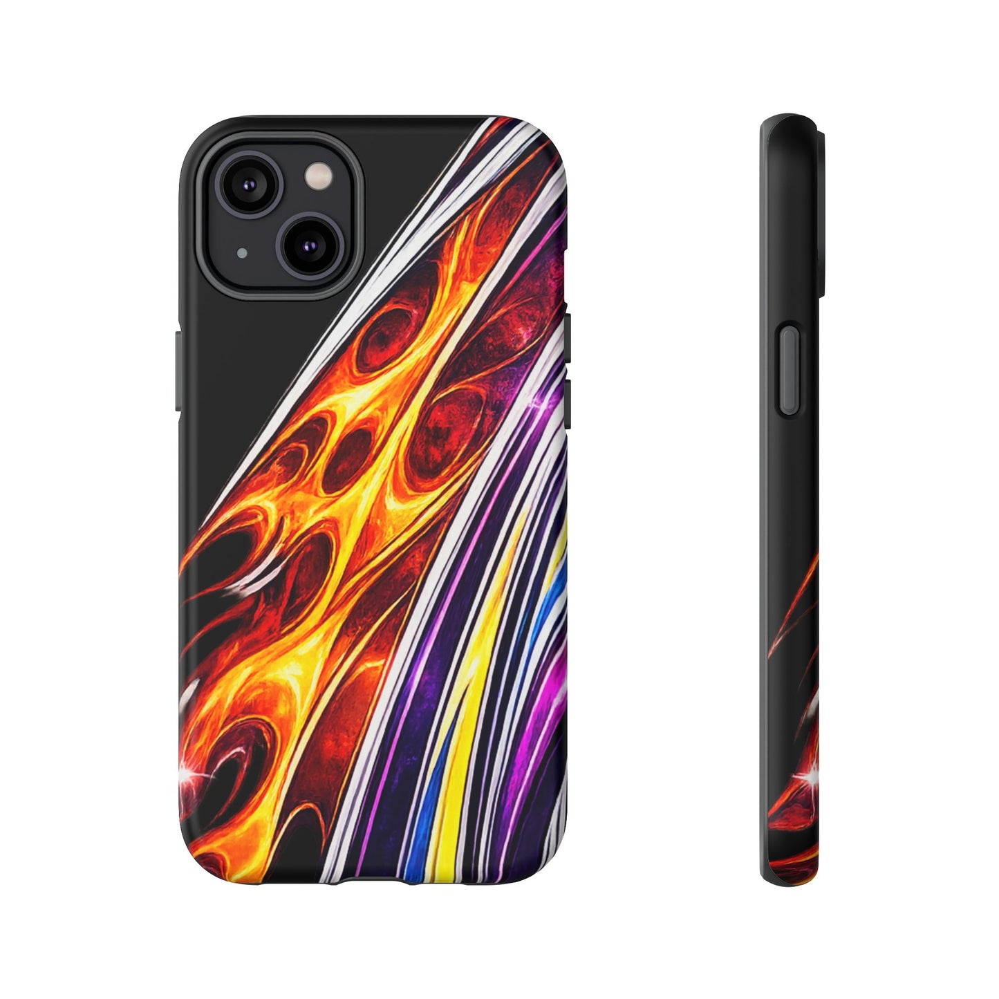 Flaming Abstract Stripes Tough Case | Colorful Phone Cover