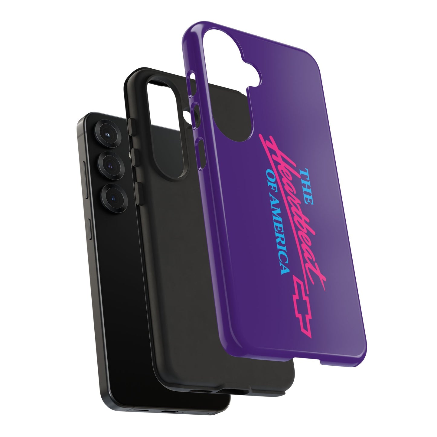 Purple  “The Heartbeat of America” Retro Chevy Logo, Slim Protective Cover