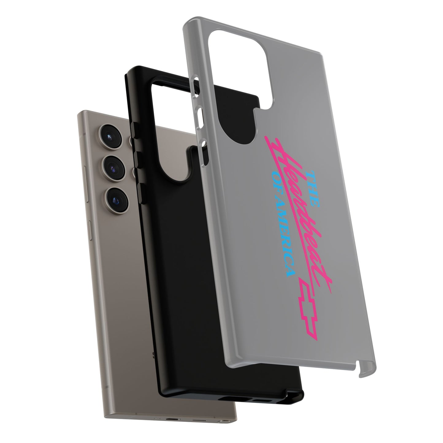Silver “The Heartbeat of America” Retro Chevy Logo, Slim Protective Cover