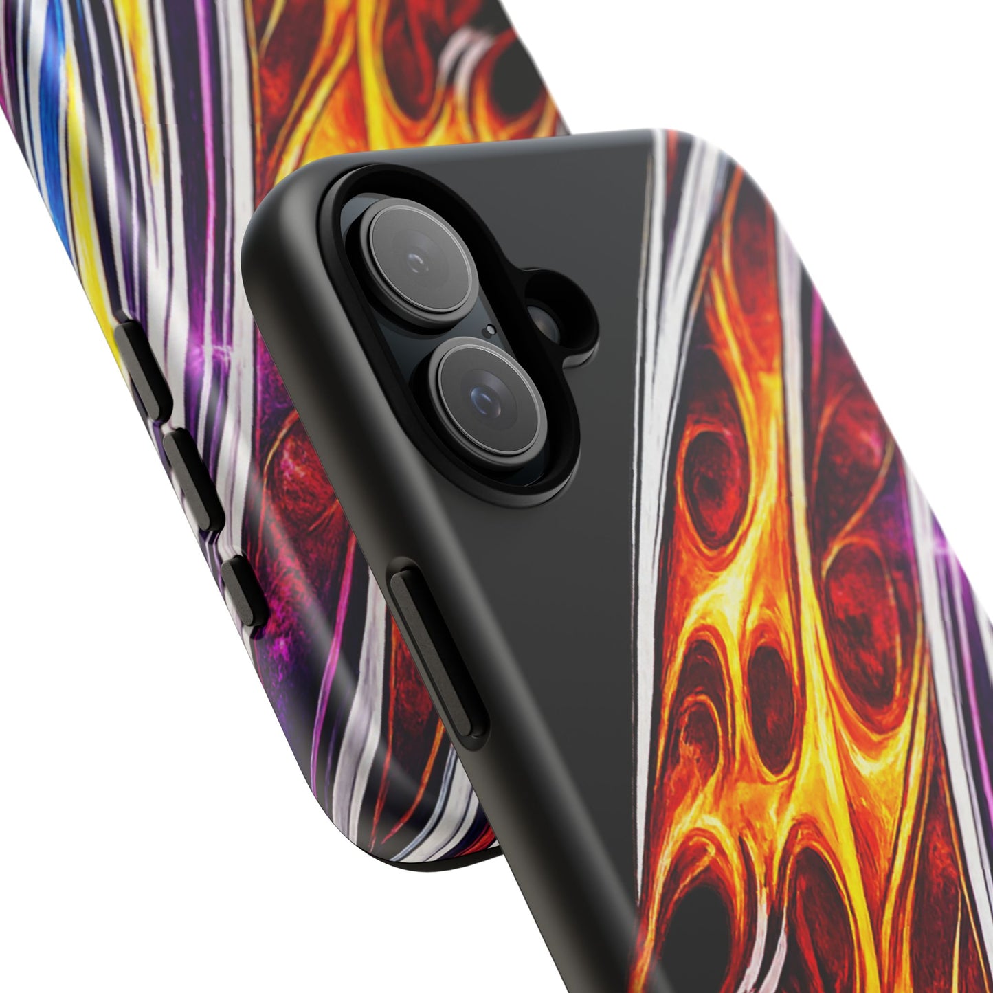 Flaming Abstract Stripes Tough Case | Colorful Phone Cover
