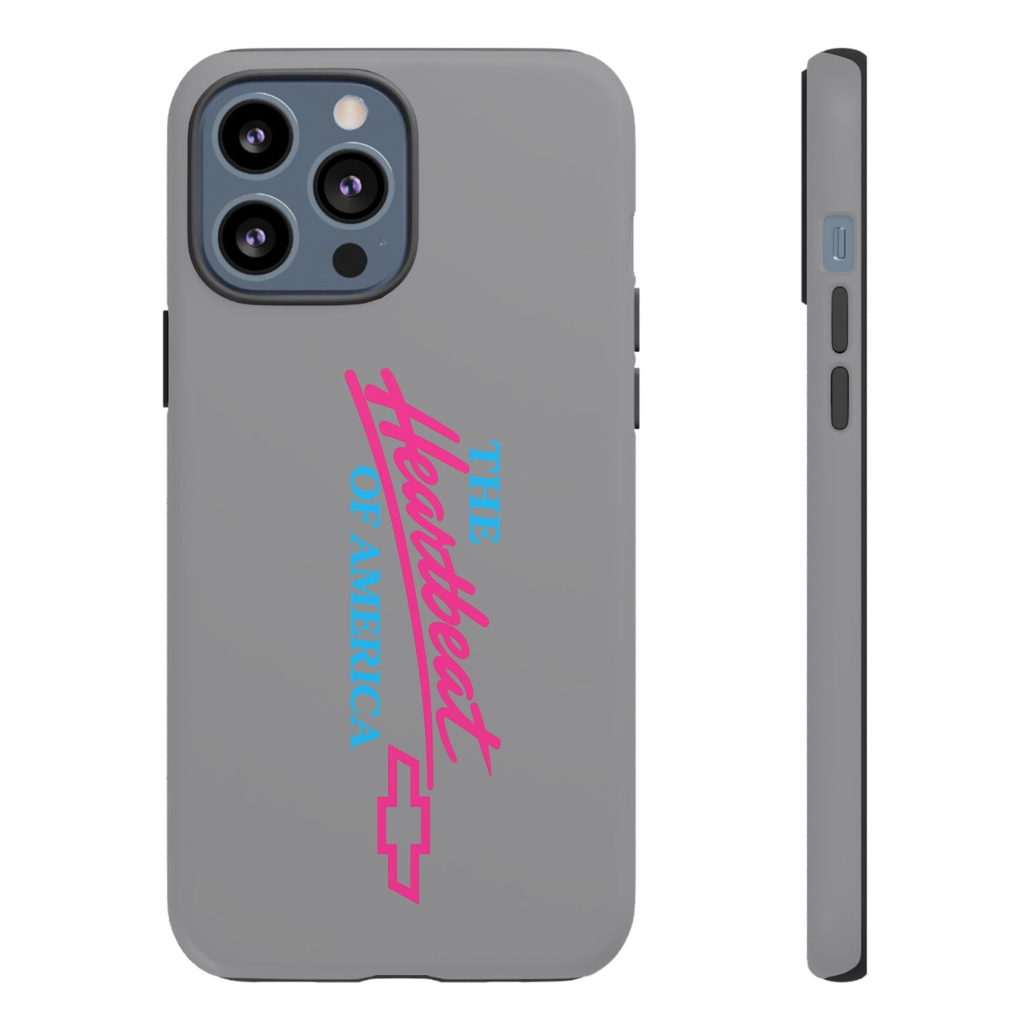 Silver “The Heartbeat of America” Retro Chevy Logo, Slim Protective Cover