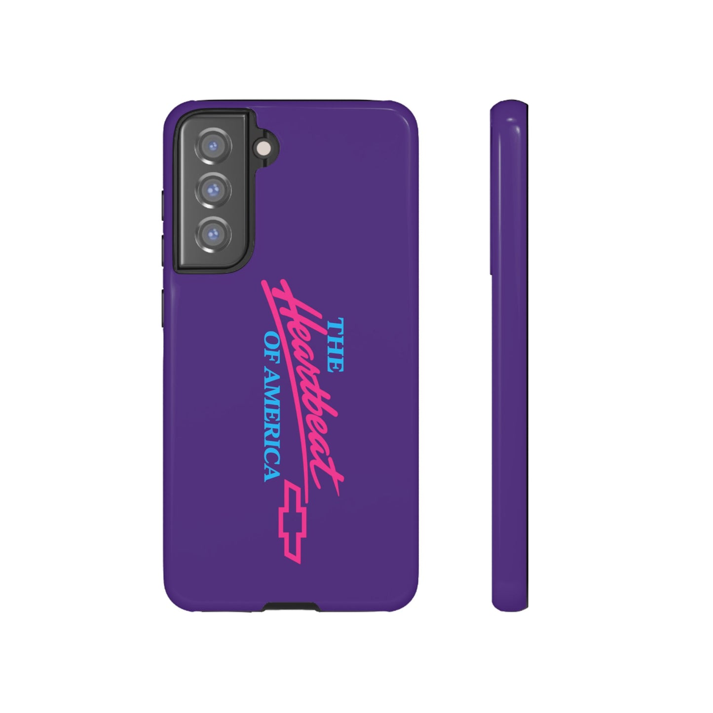 Purple  “The Heartbeat of America” Retro Chevy Logo, Slim Protective Cover