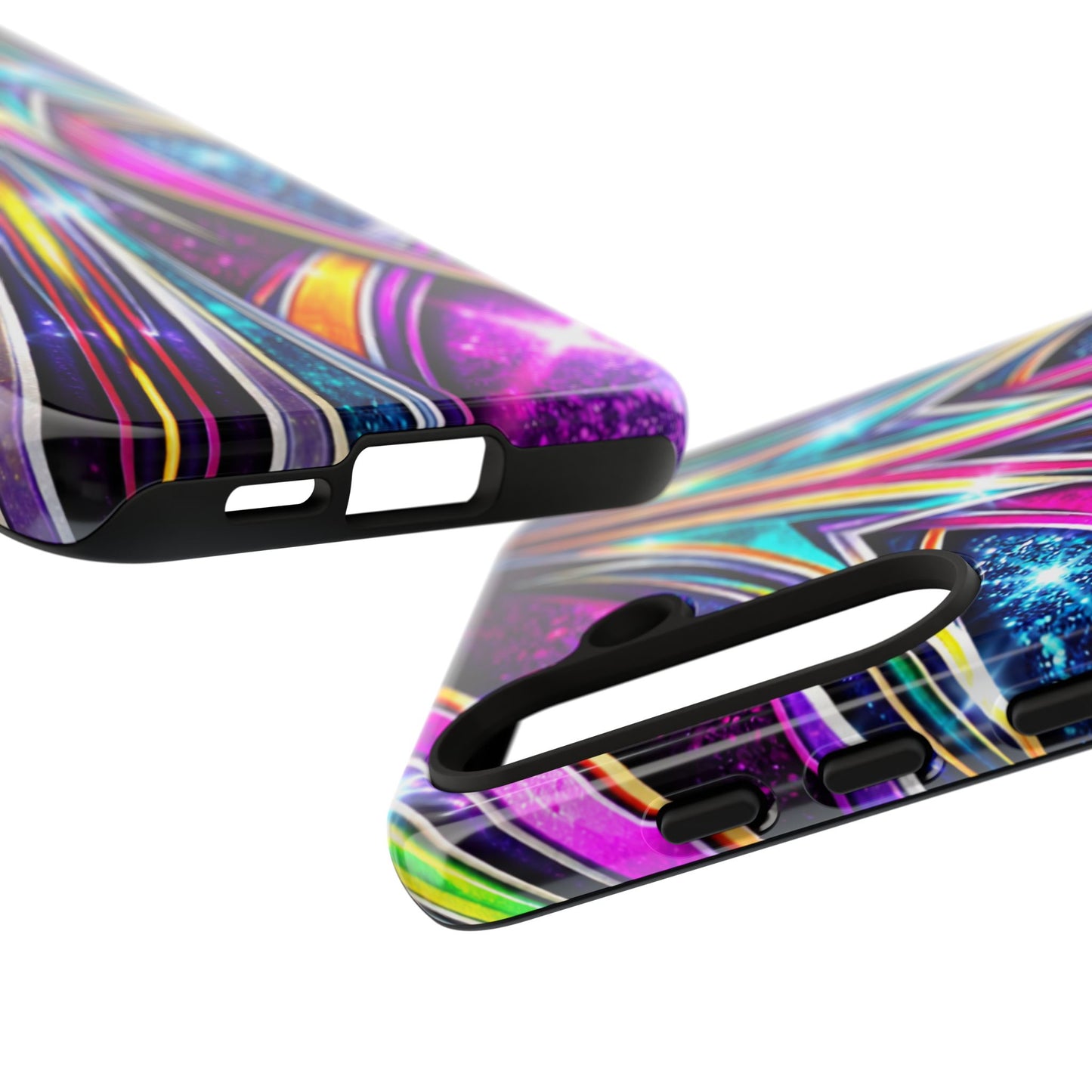 Custom Lowrider Pinstripe Swirl Tough Phone Case – Impact Resistant