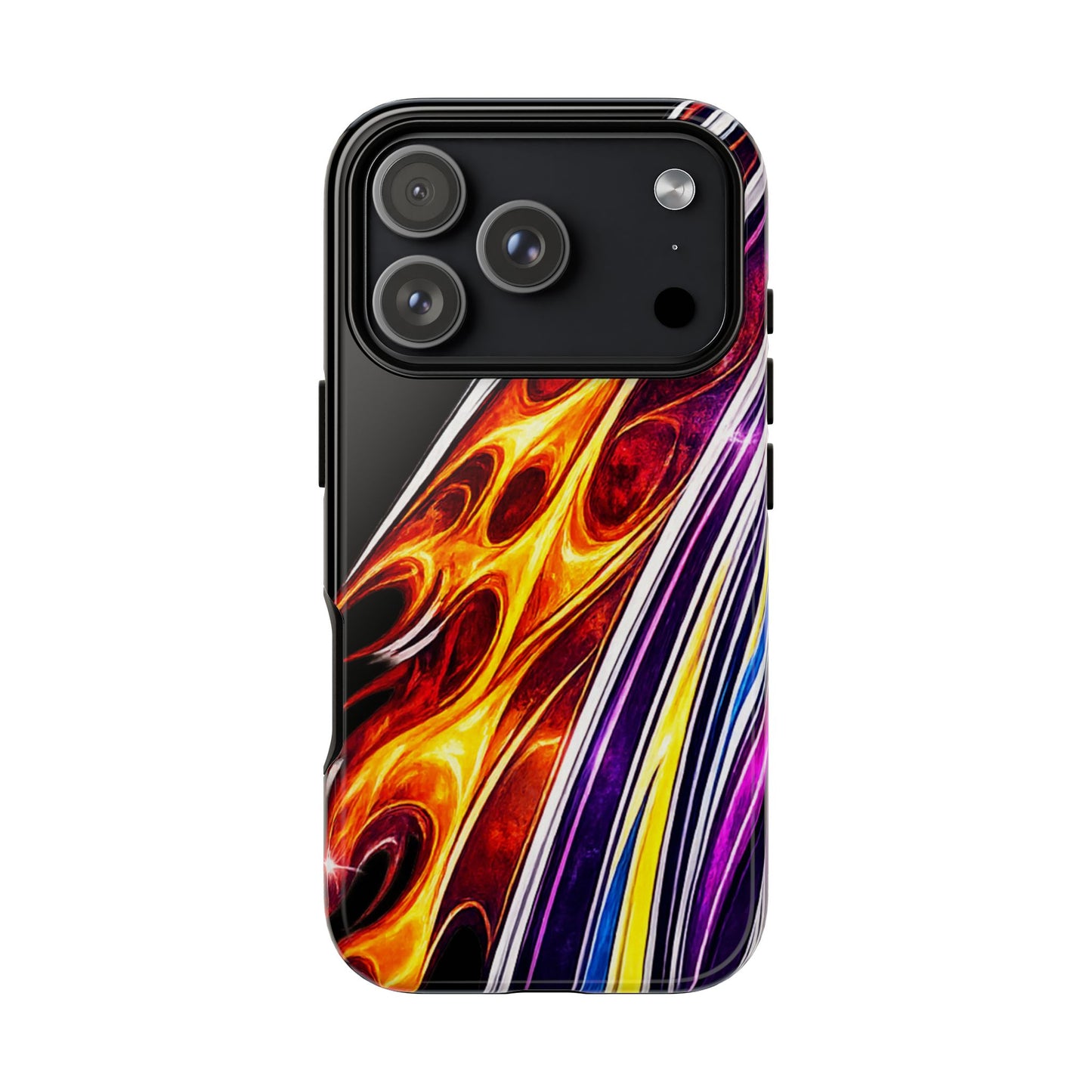 Flaming Abstract Stripes Tough Case | Colorful Phone Cover