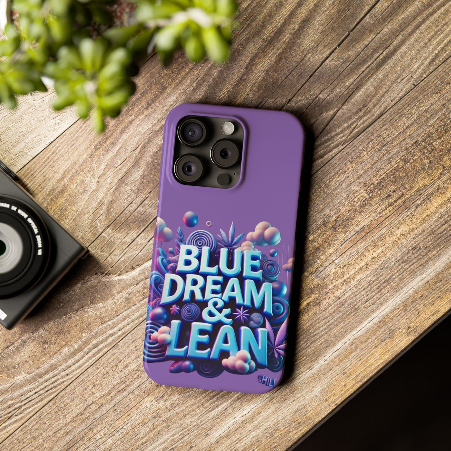 Vibrant Slim Phone Cases - 'Blue Dream & Lean' Design for Trendsetters