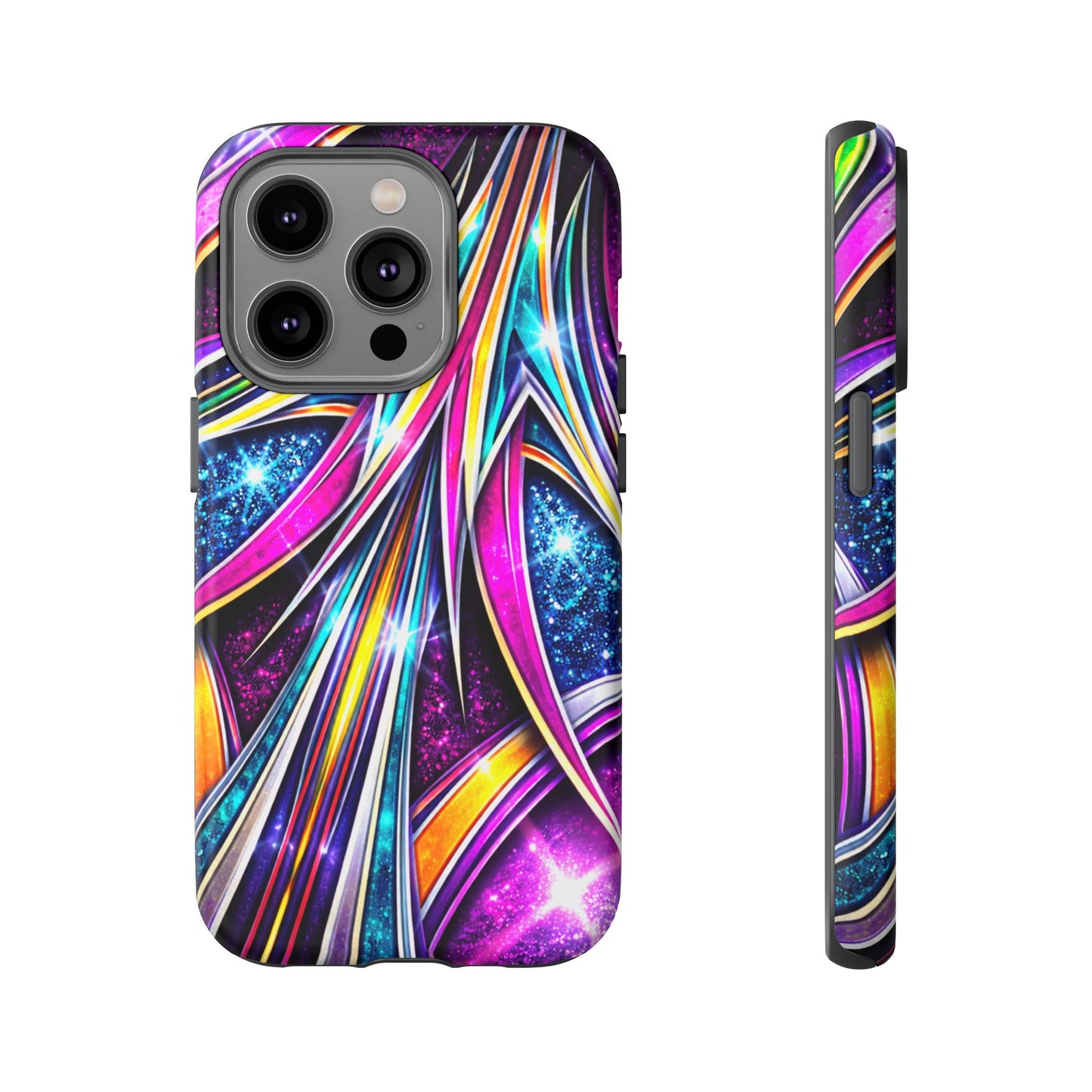 Custom Lowrider Pinstripe Swirl Tough Phone Case – Impact Resistant
