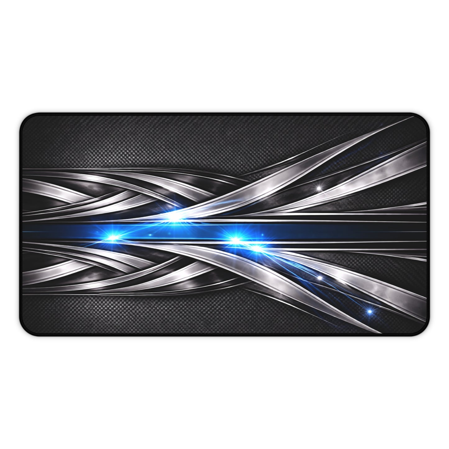 Futuristic Blue Light Abstract Desk Mat | Tech Gaming Surface