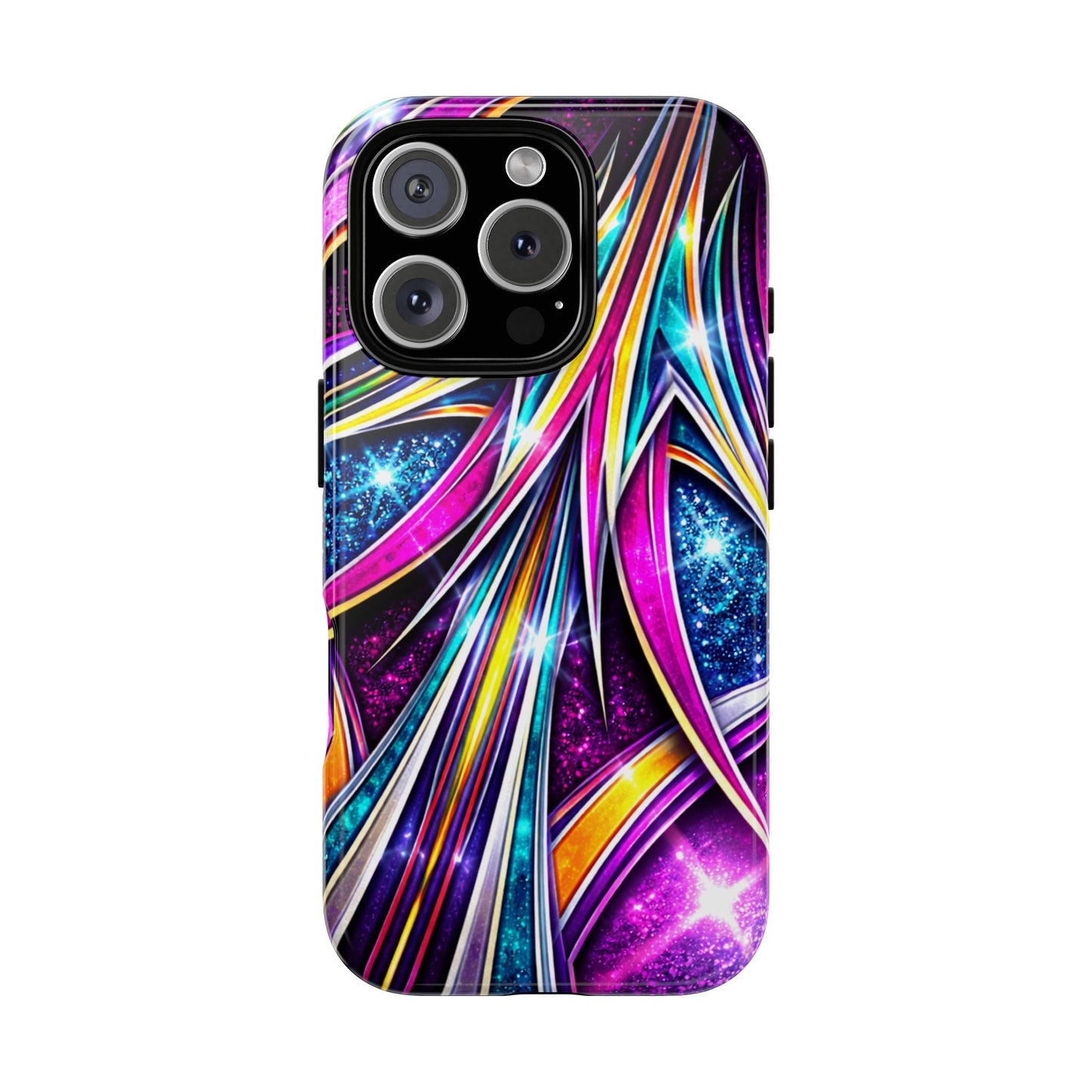 Custom Lowrider Pinstripe Swirl Tough Phone Case – Impact Resistant