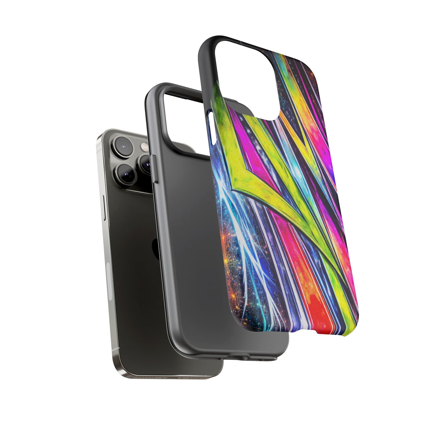Neon Graffiti Phone Case | Tough Case, Vivid Abstract Street Art
