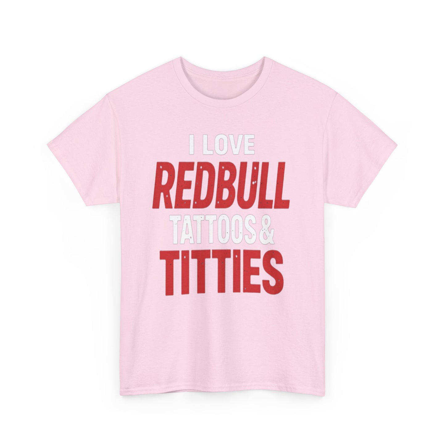 I Love Redbull Tattoos & Titties Shirt – Bold Graphic Party Tee