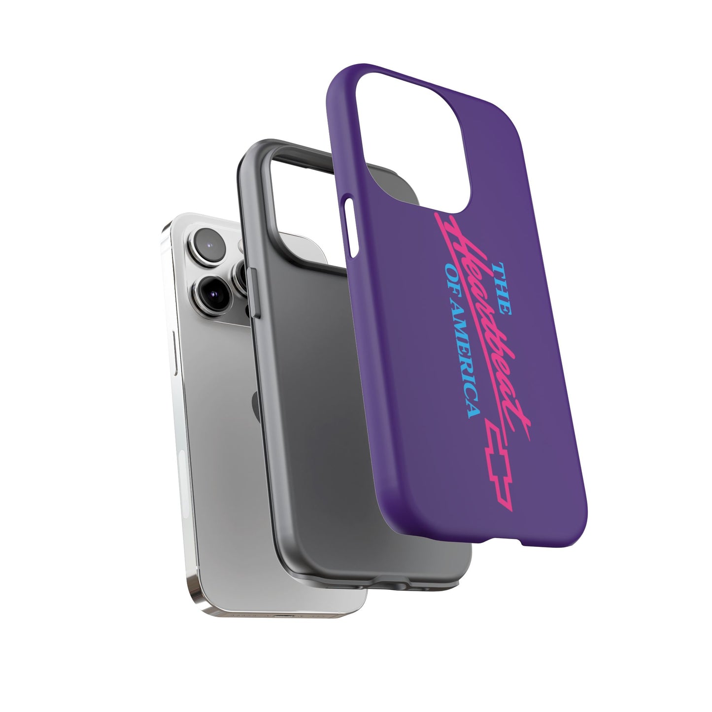 Purple  “The Heartbeat of America” Retro Chevy Logo, Slim Protective Cover
