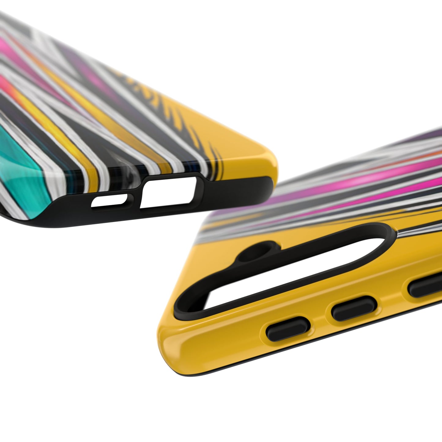 Yellow Abstract Stripes Phone Case | Tough Protective Phone Case