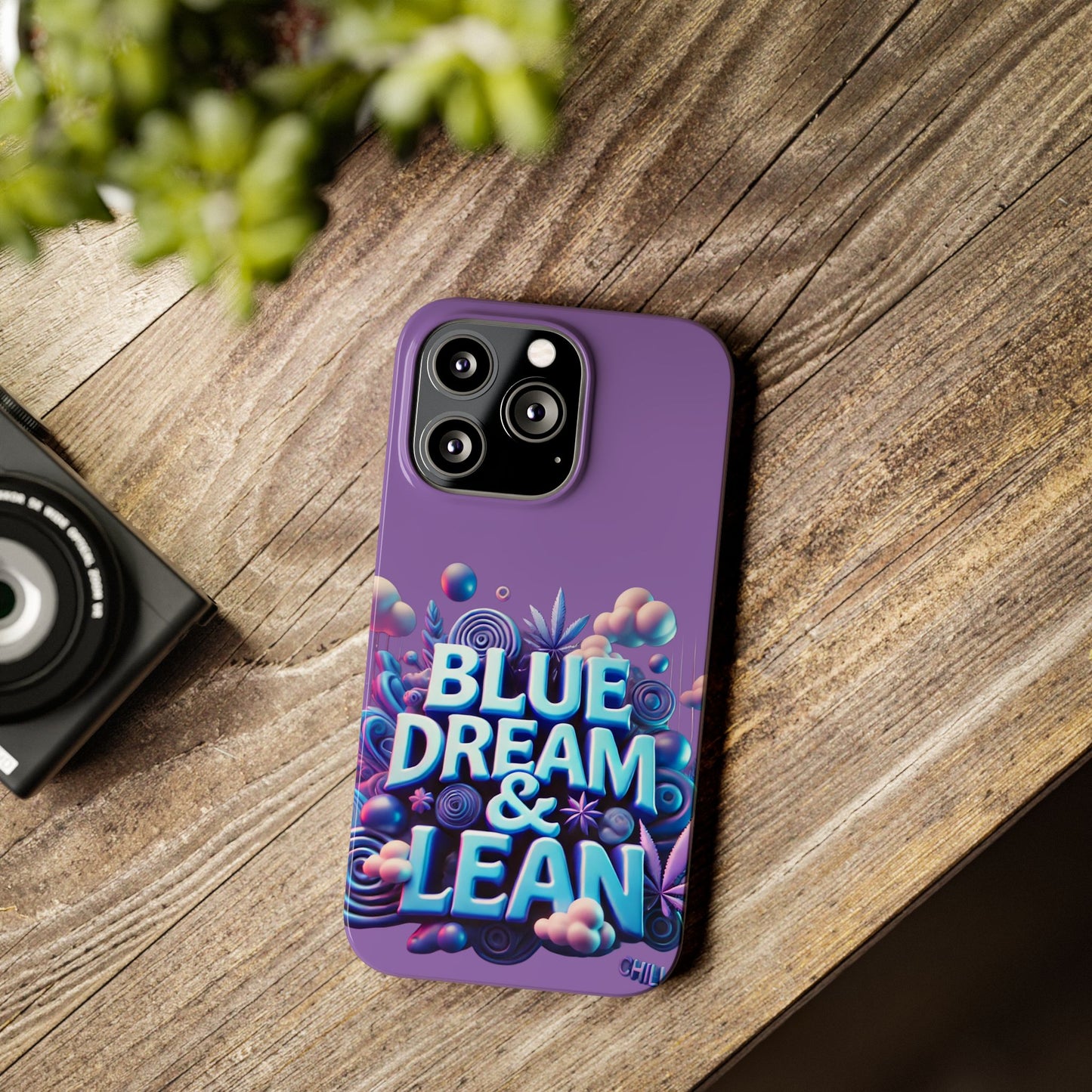 Vibrant Slim Phone Cases - 'Blue Dream & Lean' Design for Trendsetters