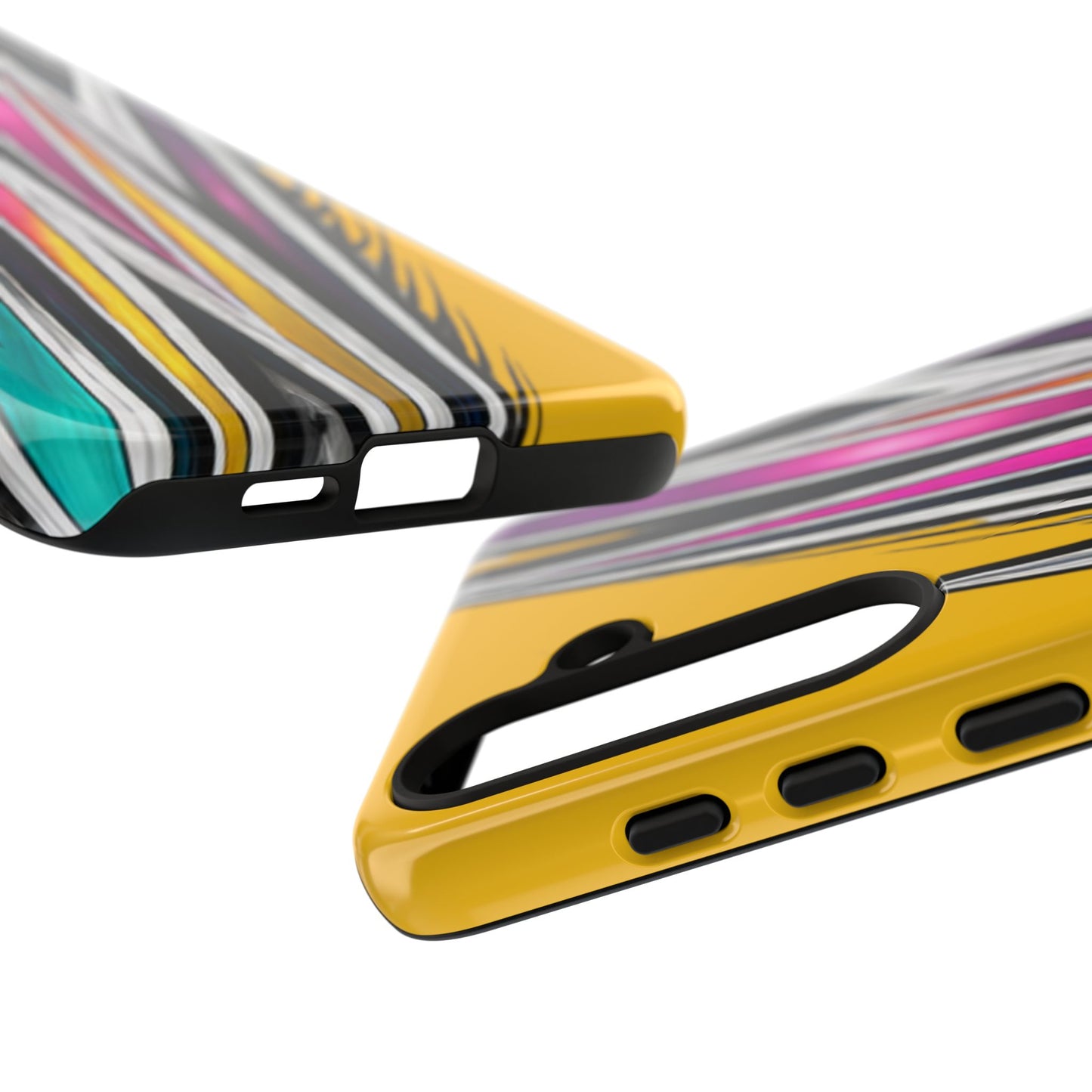 Yellow Abstract Stripes Phone Case | Tough Protective Phone Case