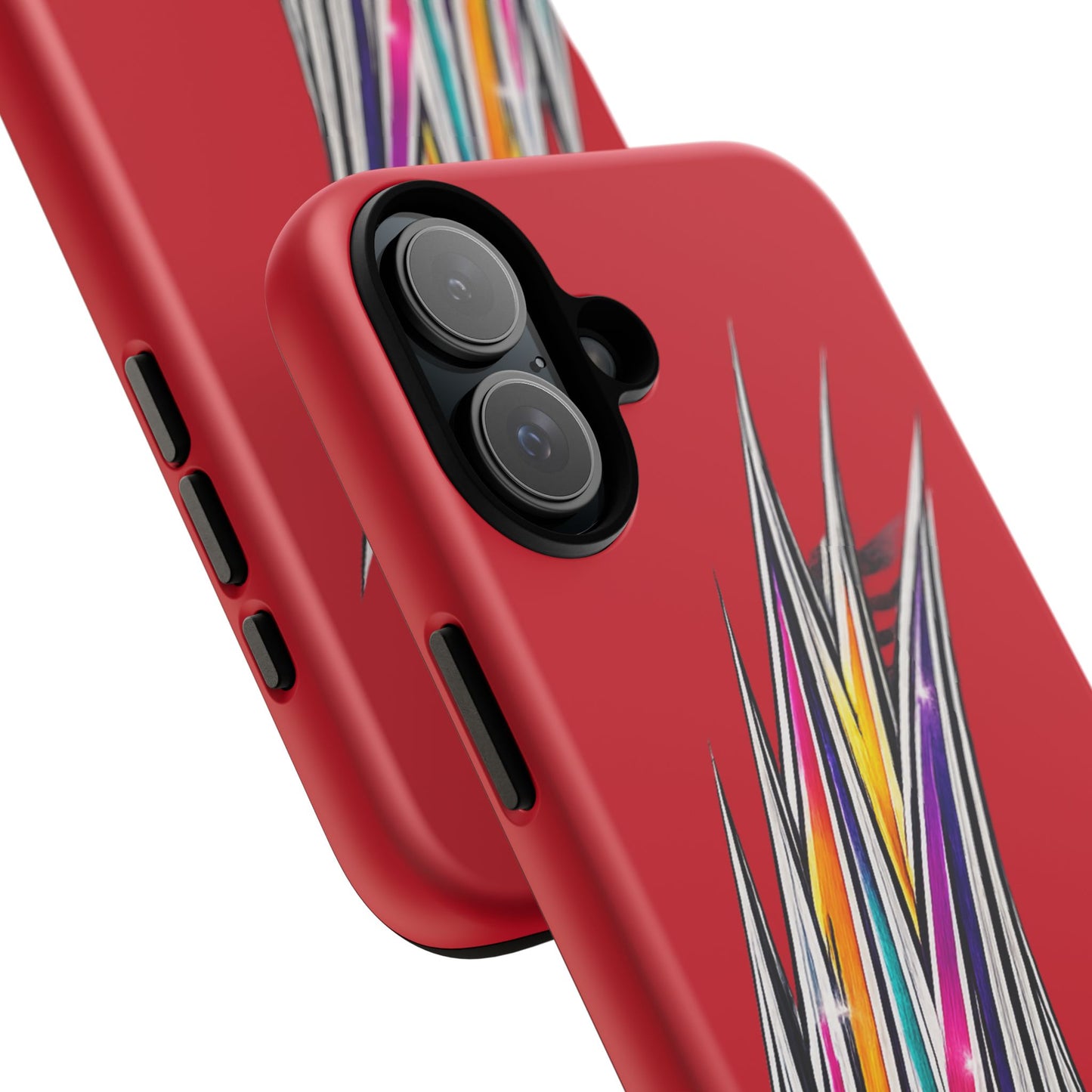 Colorburst Pinstripe Phone Case | Red Abstract Racing Stripe